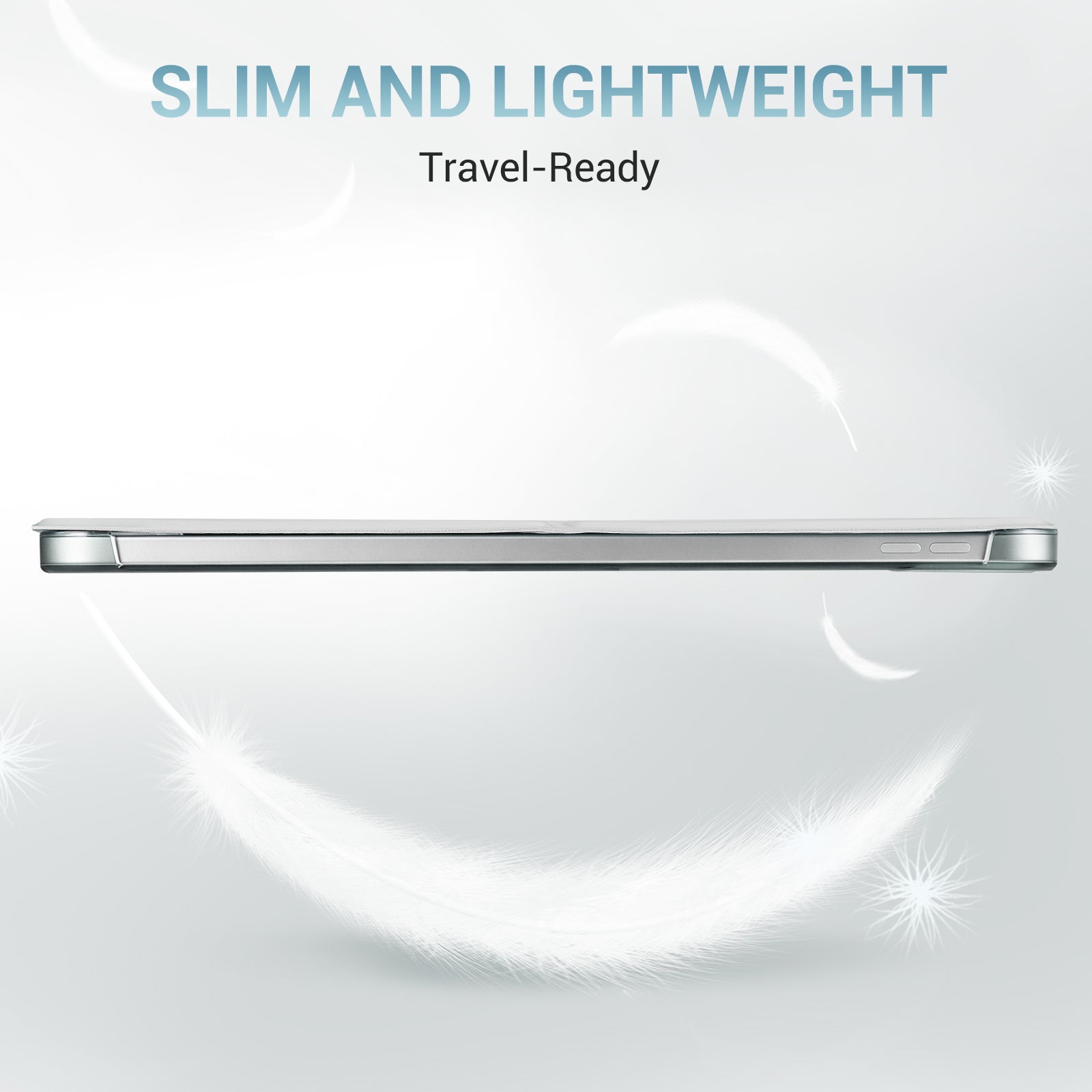 iPad (A16) 11th Gen & 10th Gen Slim Y-Fold Magnetic Stand Case#Color_Misty Gray