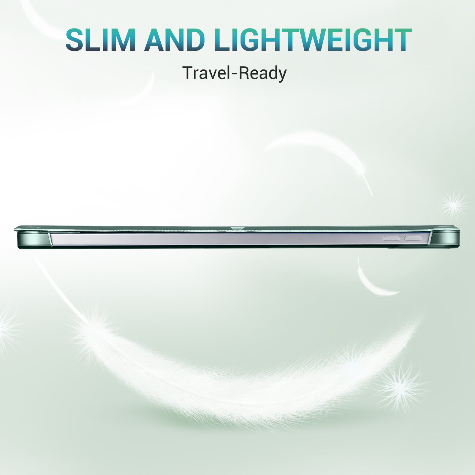 iPad (A16) 11th Gen & 10th Gen Slim Y-Fold Magnetic Stand Case#Color_Emerald Green