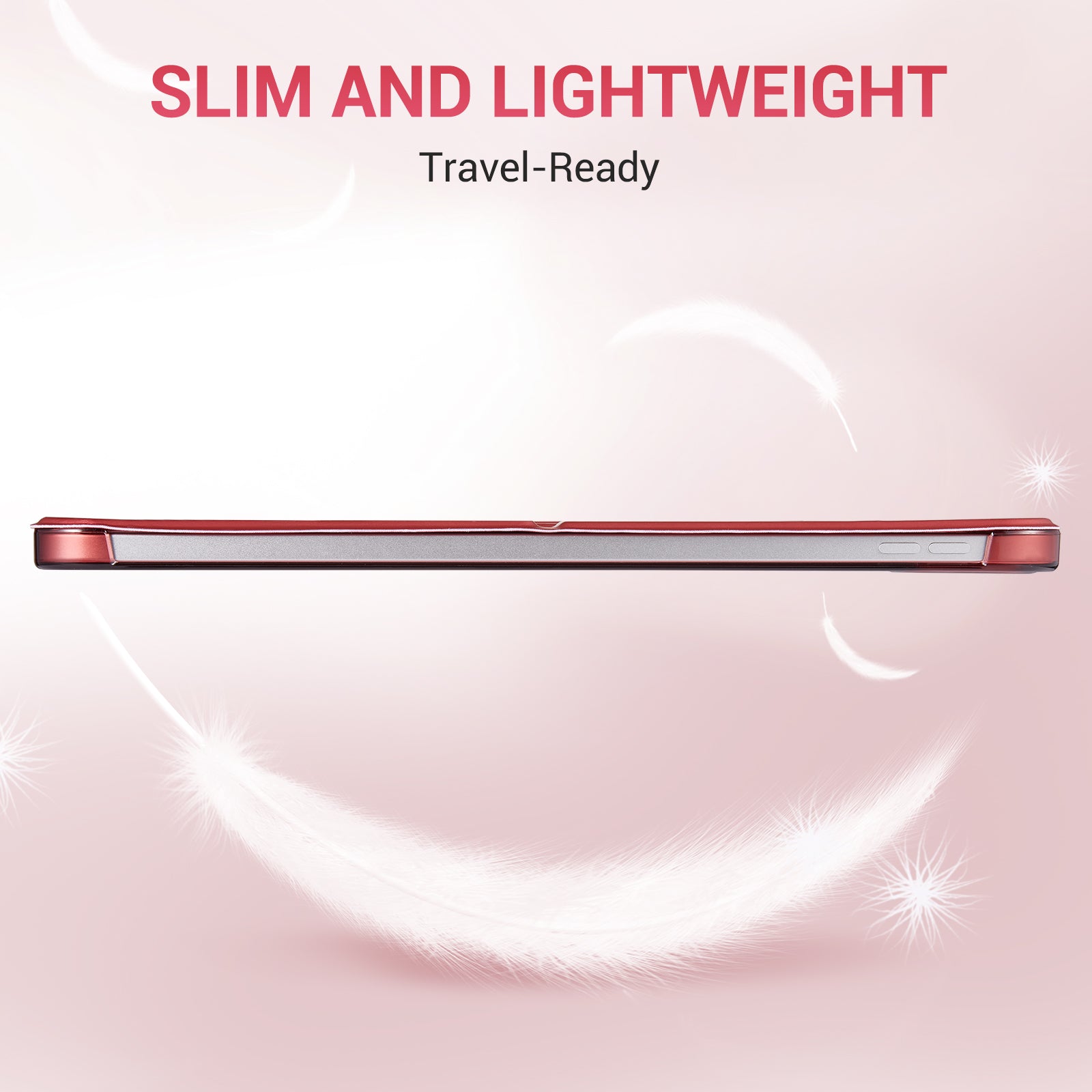 iPad (A16) 11th Gen & 10th Gen Slim Y-Fold Magnetic Stand Case#Color_Red