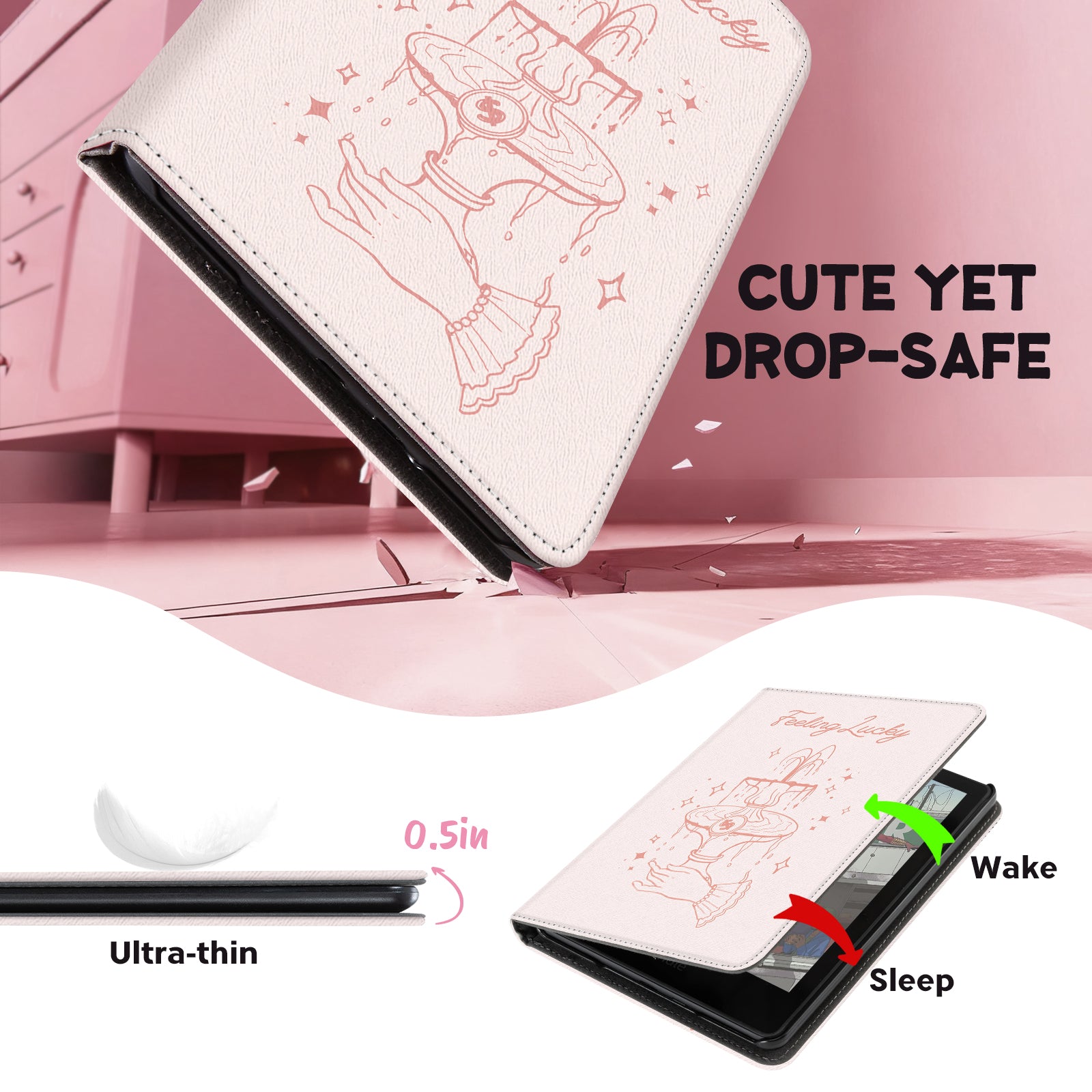 Kindle Paperwhite 12th Gen 7 inch (2024) Lightweight Case With Stand#Color_Fountain of Wishes