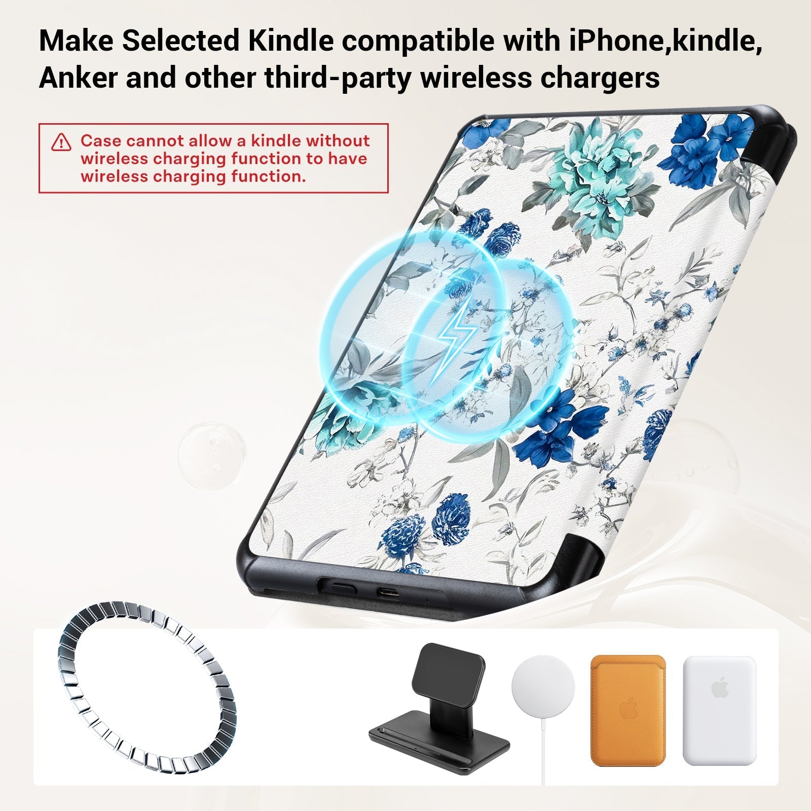 Kindle Paperwhite 12th Gen (2024 7 inch) Voltage Stand#Color_Blue Floral
