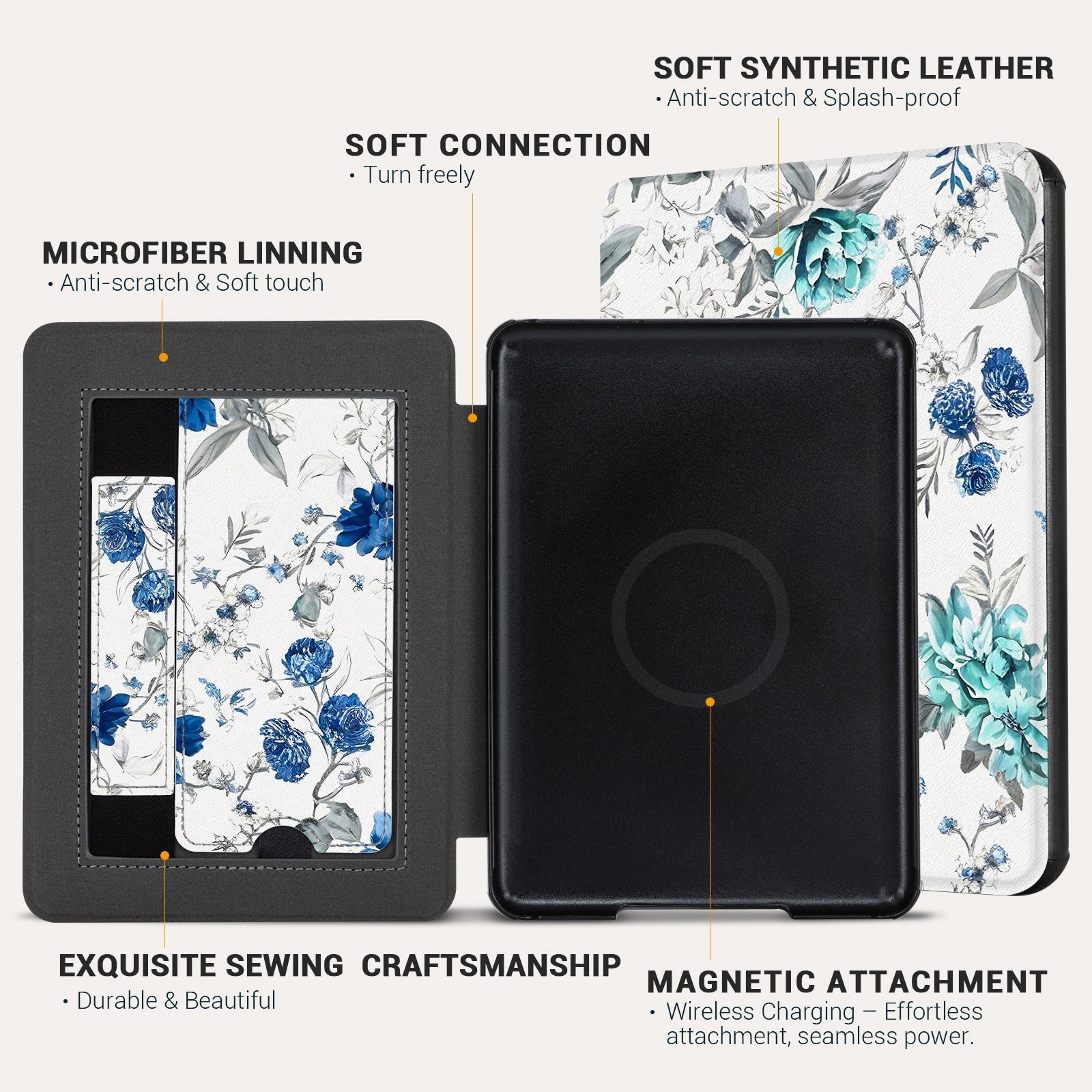 Kindle Paperwhite 12th Gen (2024 7 inch) Voltage Stand#Color_Blue Floral