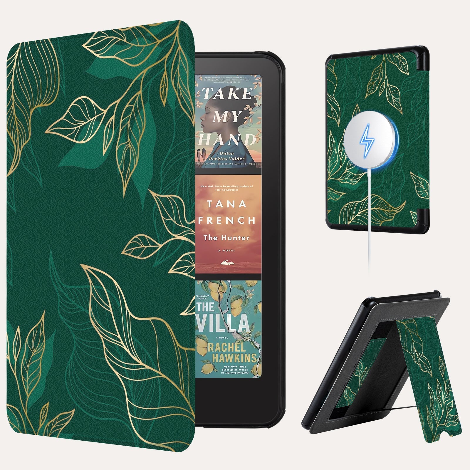 Kindle Paperwhite 12th Gen (2024 7 inch) Voltage Stand#Color_Dark Green Floral