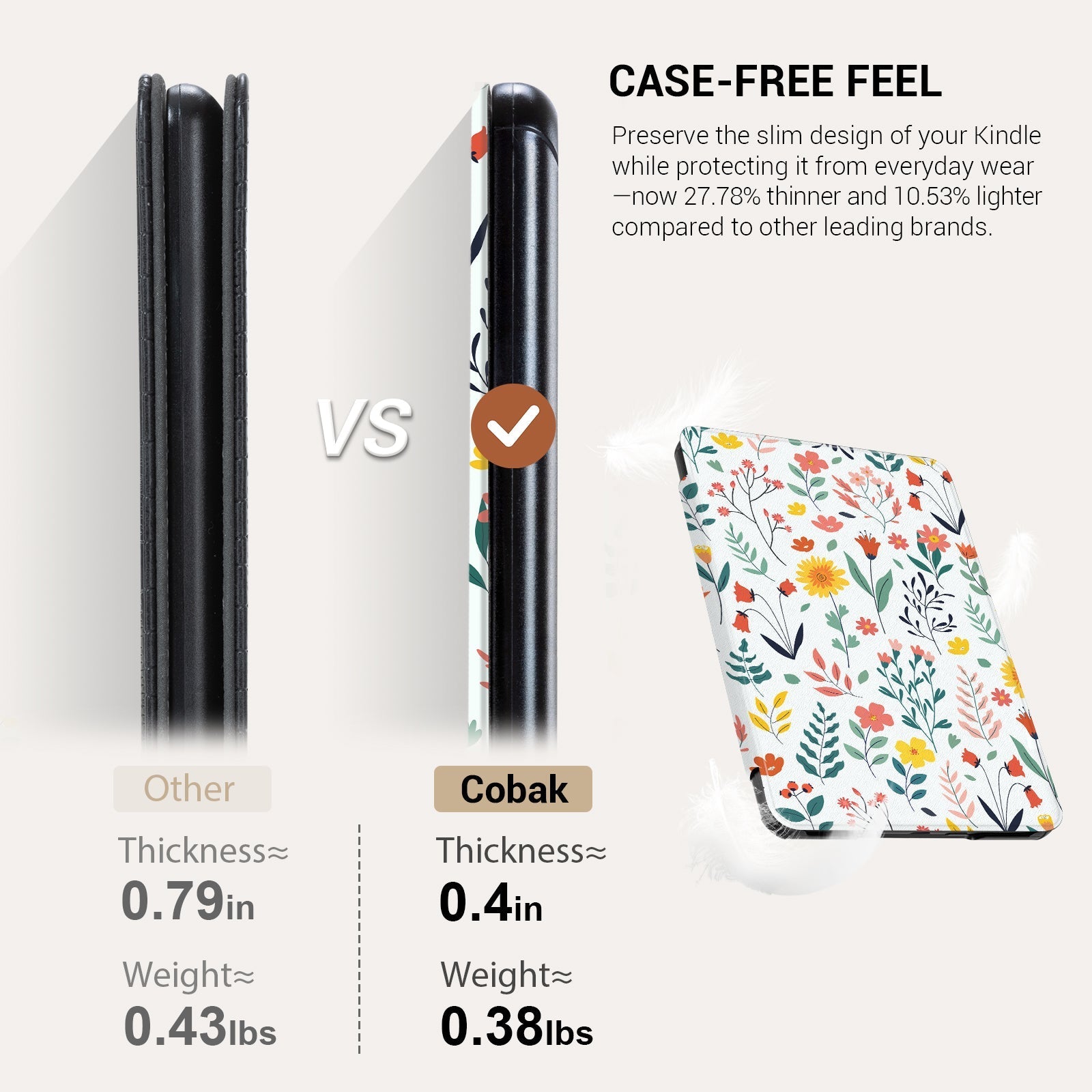 Kindle Paperwhite 12th Gen (2024 7 inch) Voltage Stand#Color_White Flower