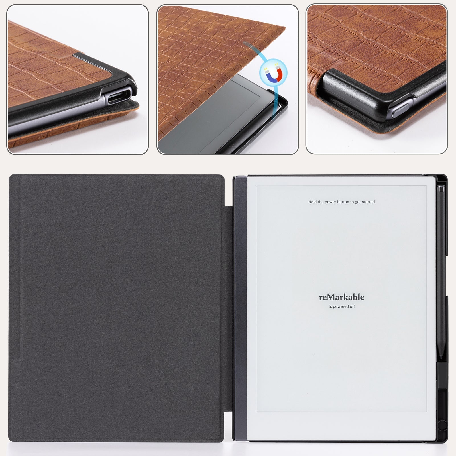 Essentials Brown Croco reMarkable 2 Basic#Color_ Croco Brown