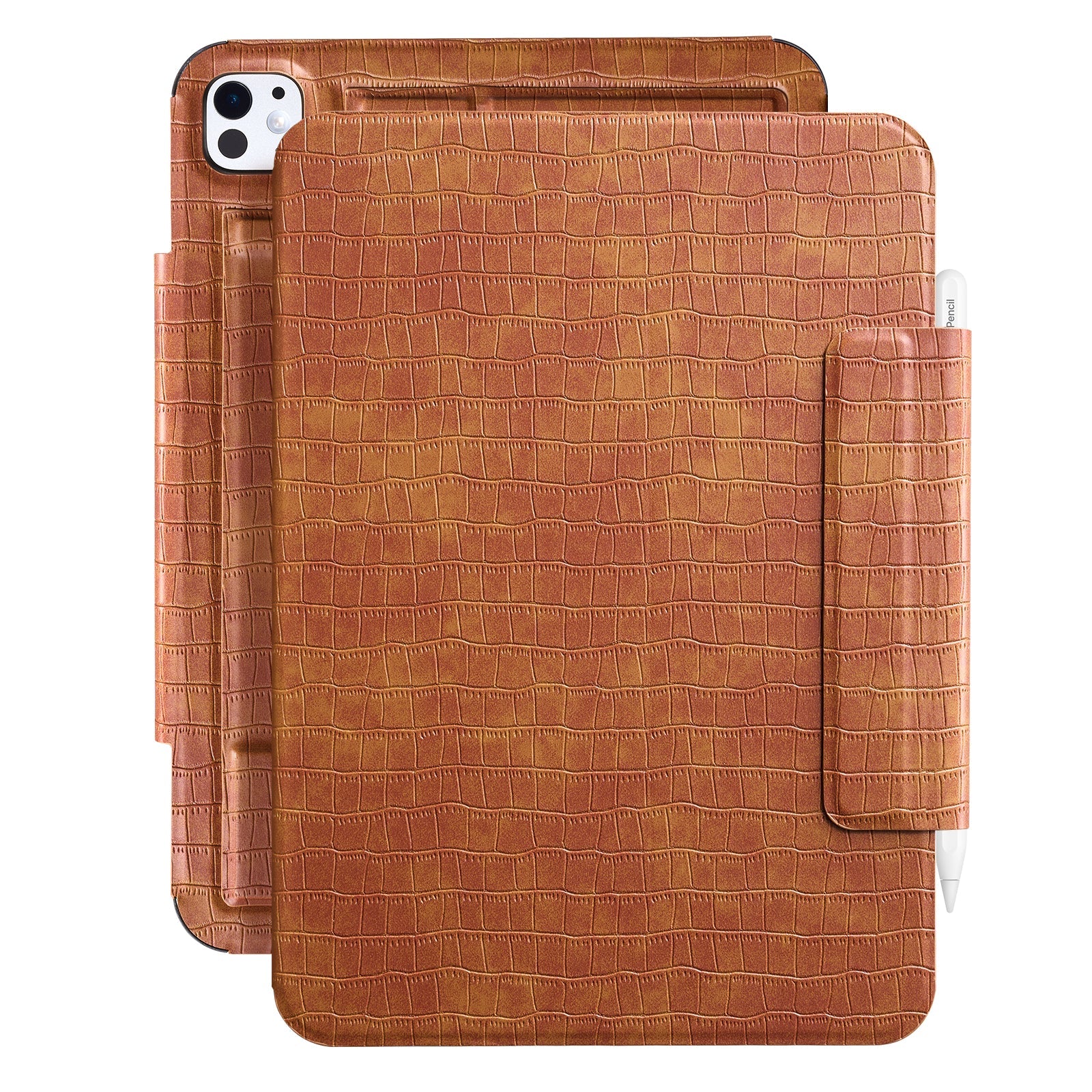 Essentials Croc iPad Pro 20 Magnetic with Stand#Color_Brown