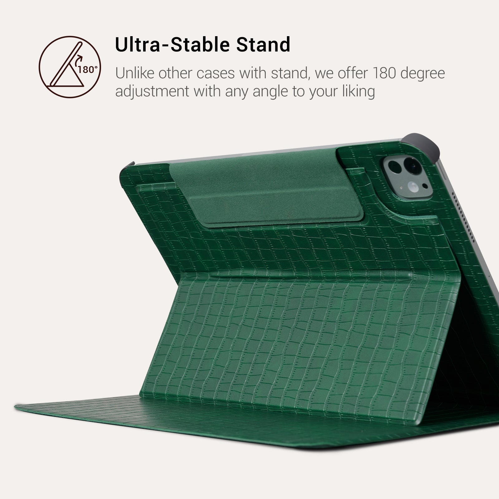 Essentials Croc iPad Pro 14 Magnetic with Stand#Color_Emerald