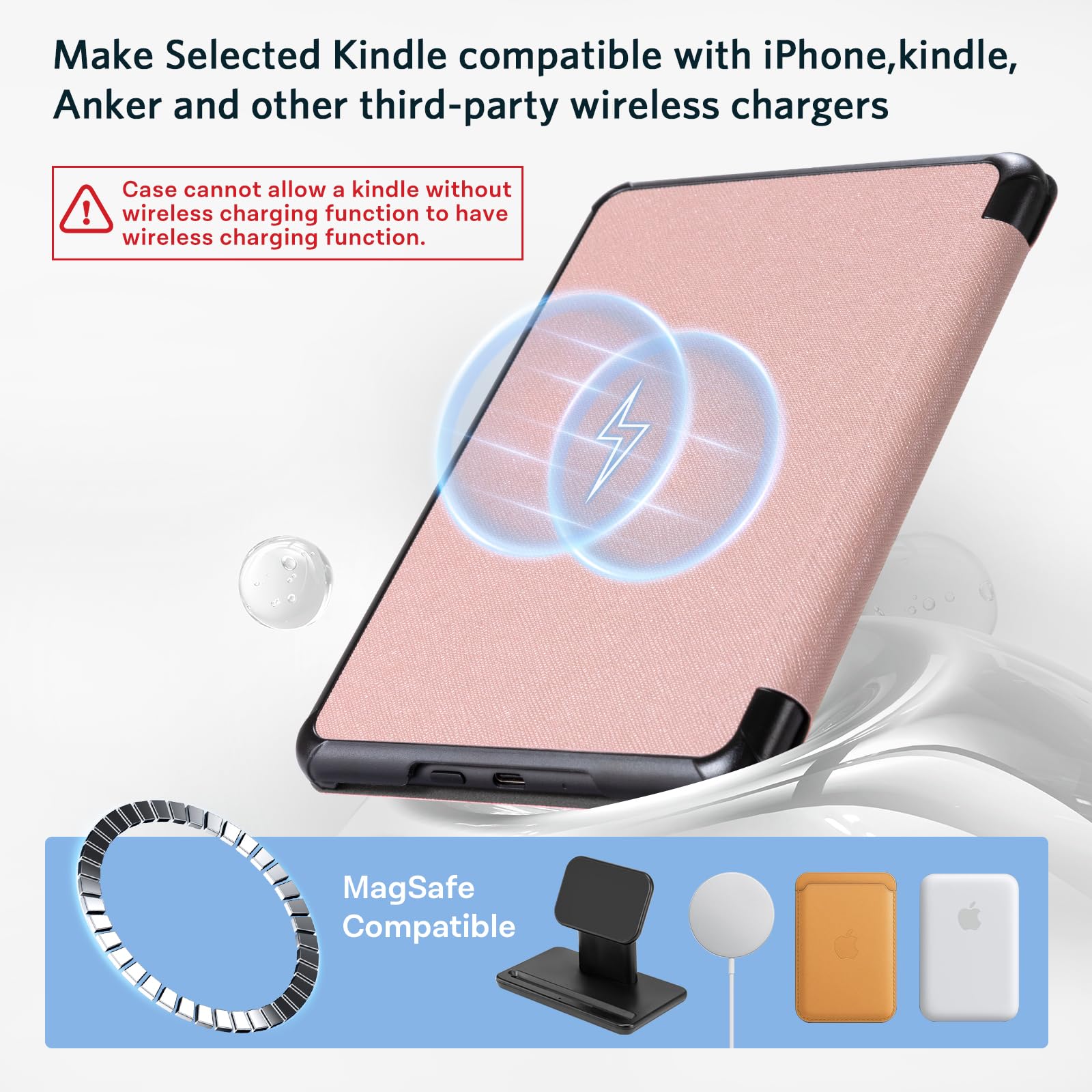 Essentials Cross Pattern Mag Ring Kindle Paper White 6th-Magnetic#Color_Cross Rose Gold
