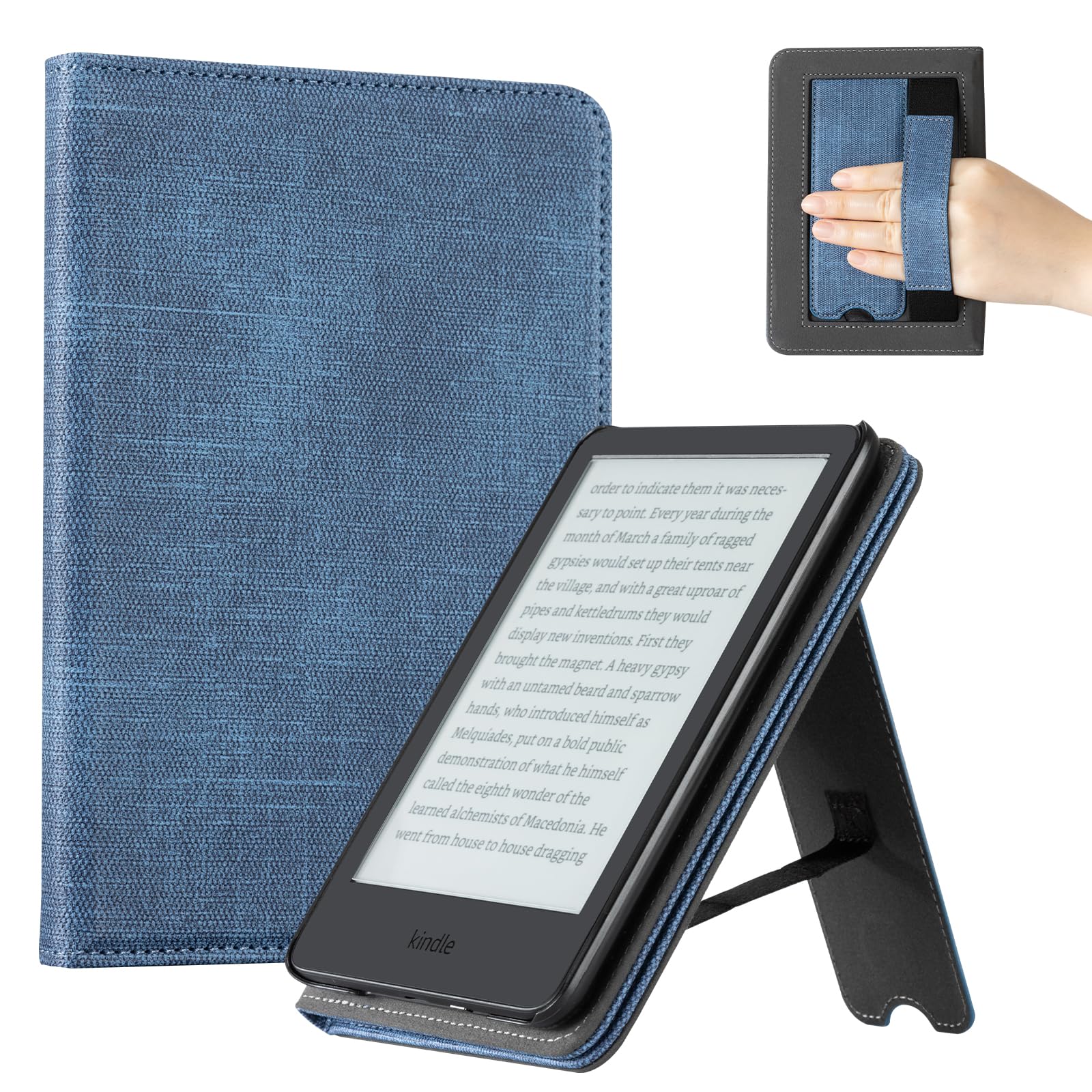 Essentials Fabric 6 Inch Kindle Stand#Color_Blue