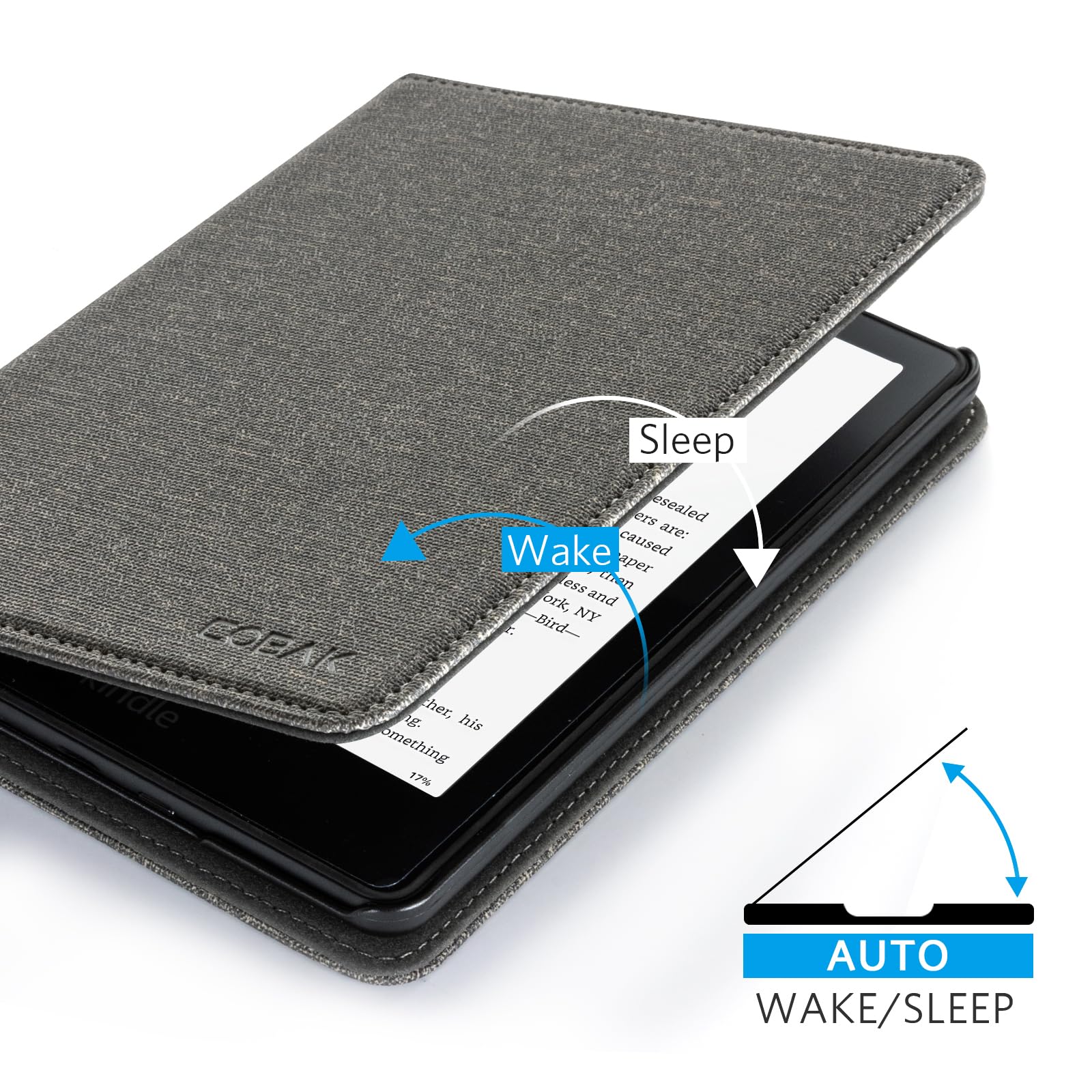 Essentials Fabric 6 Inch Kindle Stand#Color_Gray