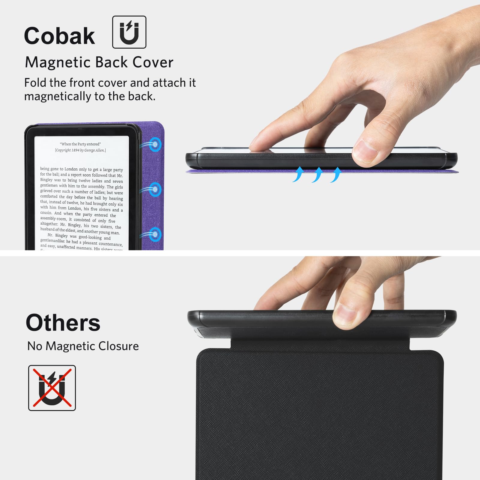 Essentials Fabric Mag Ring Purple Kindle Paper White 6th-Magnetic#Color_Fabric Purple