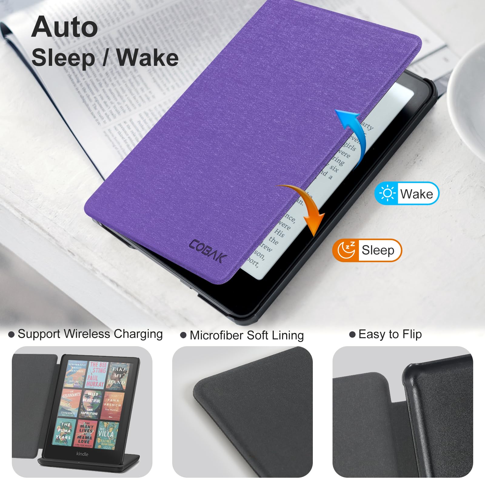 Essentials Fabric Mag Ring Purple Kindle Paper White 6th-Magnetic#Color_Fabric Purple