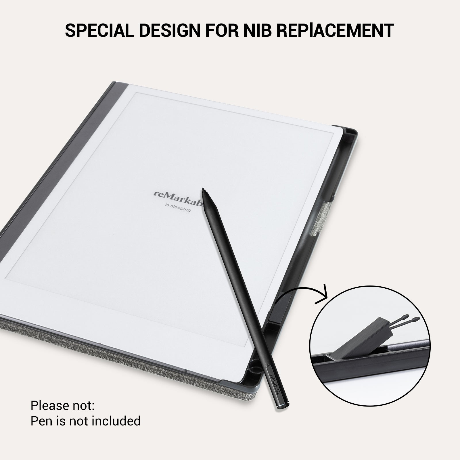 Essentials Fabric reMarkable 2 Basic#Color_Gray