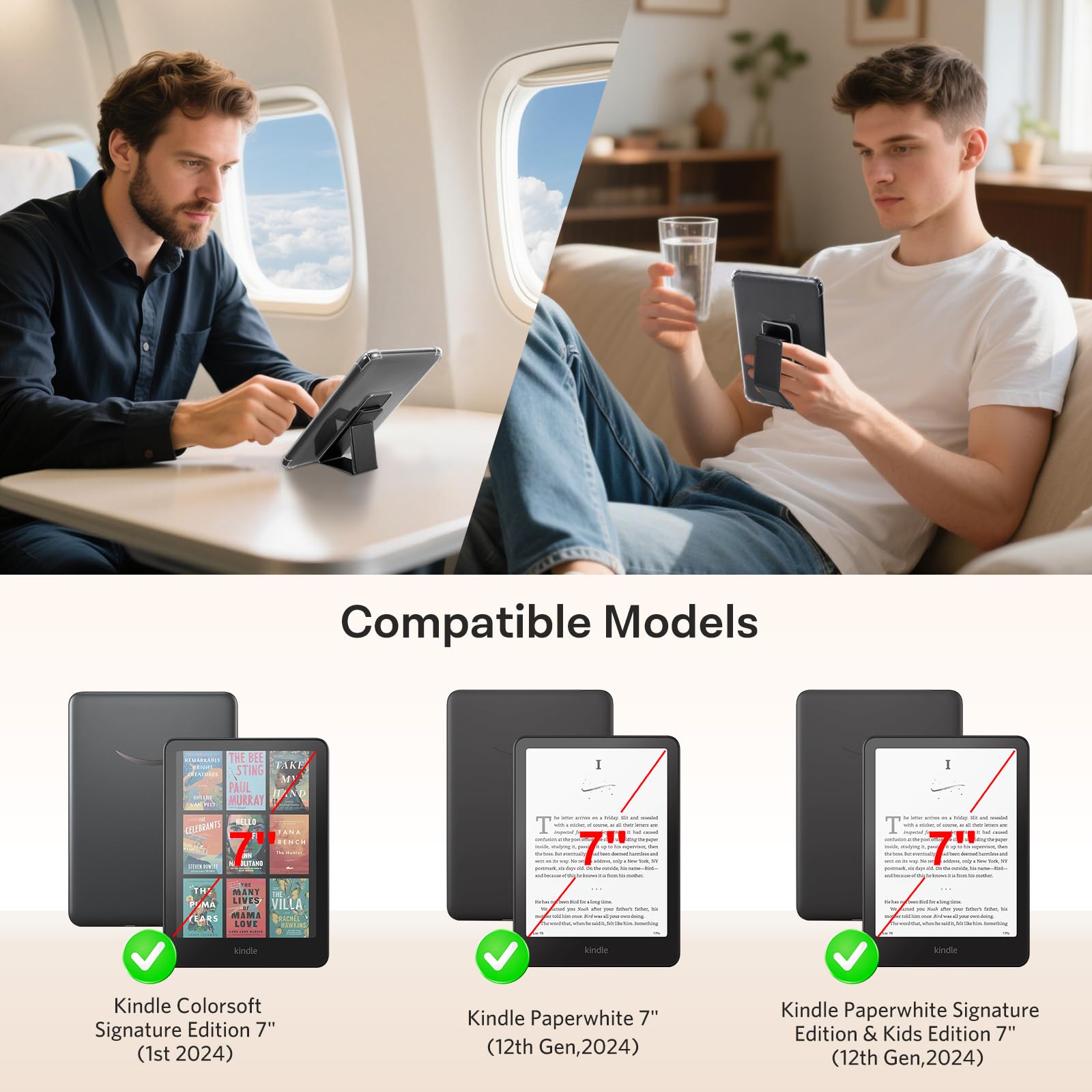 Essentials Kindle Paperwhite 6th Hand Strap with stand#Color_Black