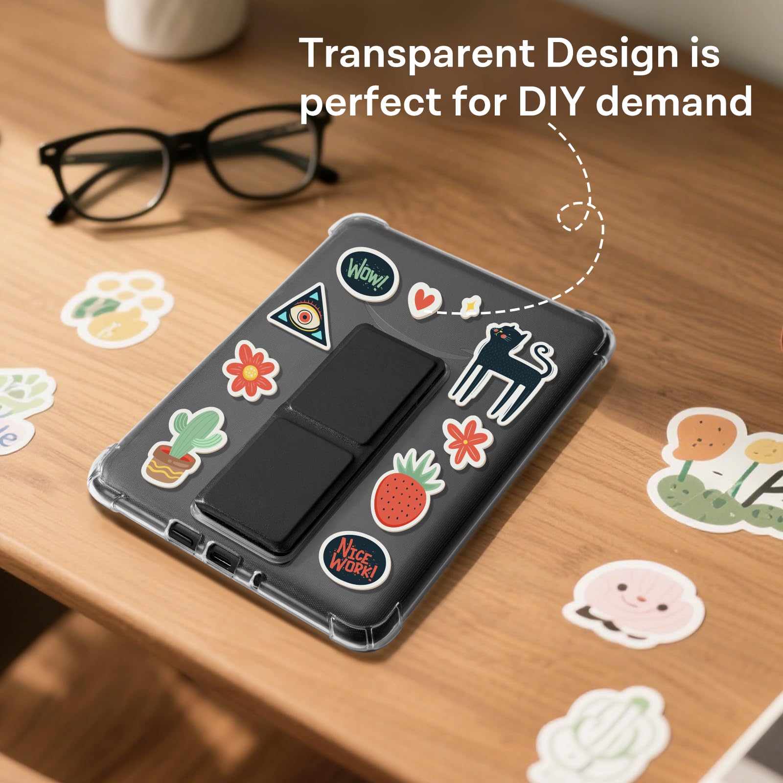 Essentials Kindle Paperwhite 6th Hand Strap with stand#Color_Black