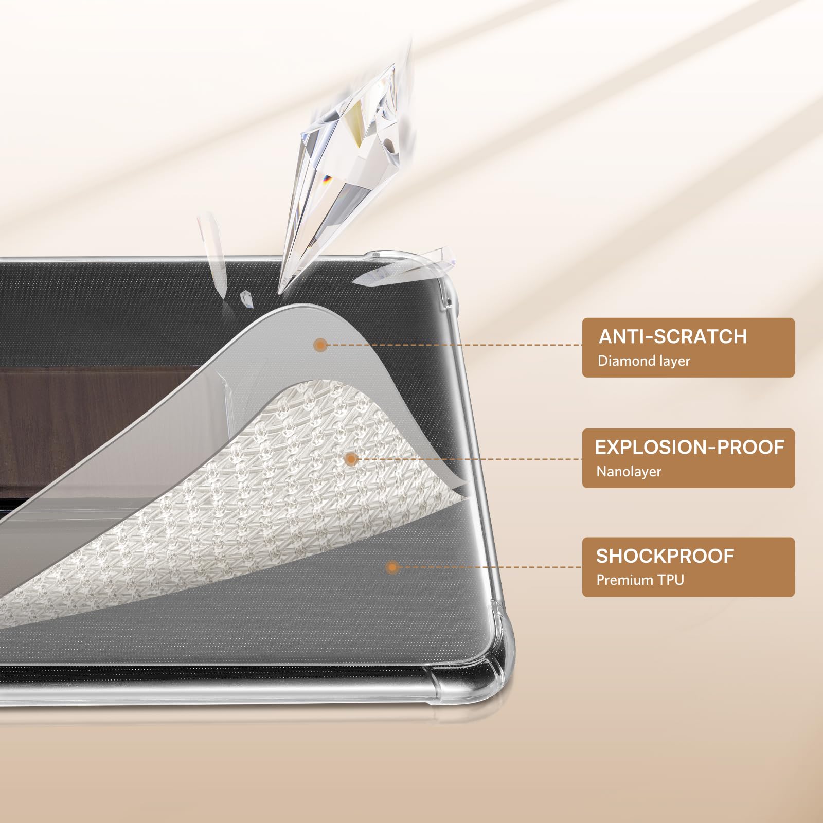 Essentials Kindle Paperwhite 6th Hand Strap with stand#Color_Brown