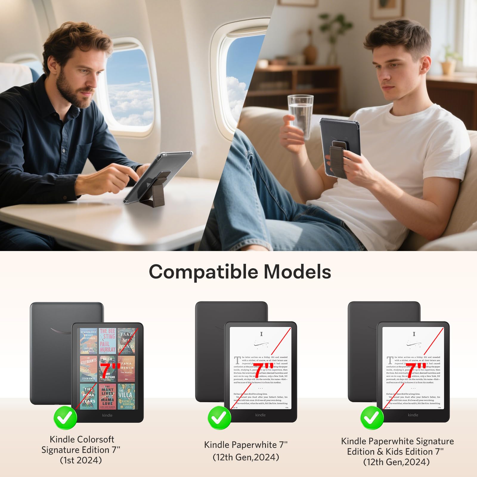 Essentials Kindle Paperwhite 6th Hand Strap with stand#Color_Brown