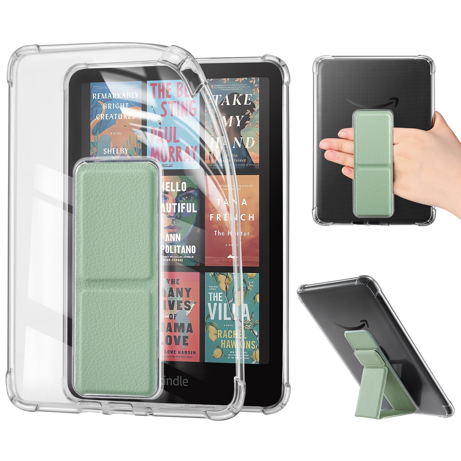 Essentials Kindle Paperwhite 6th Hand Strap with stand#Color_Sage Green