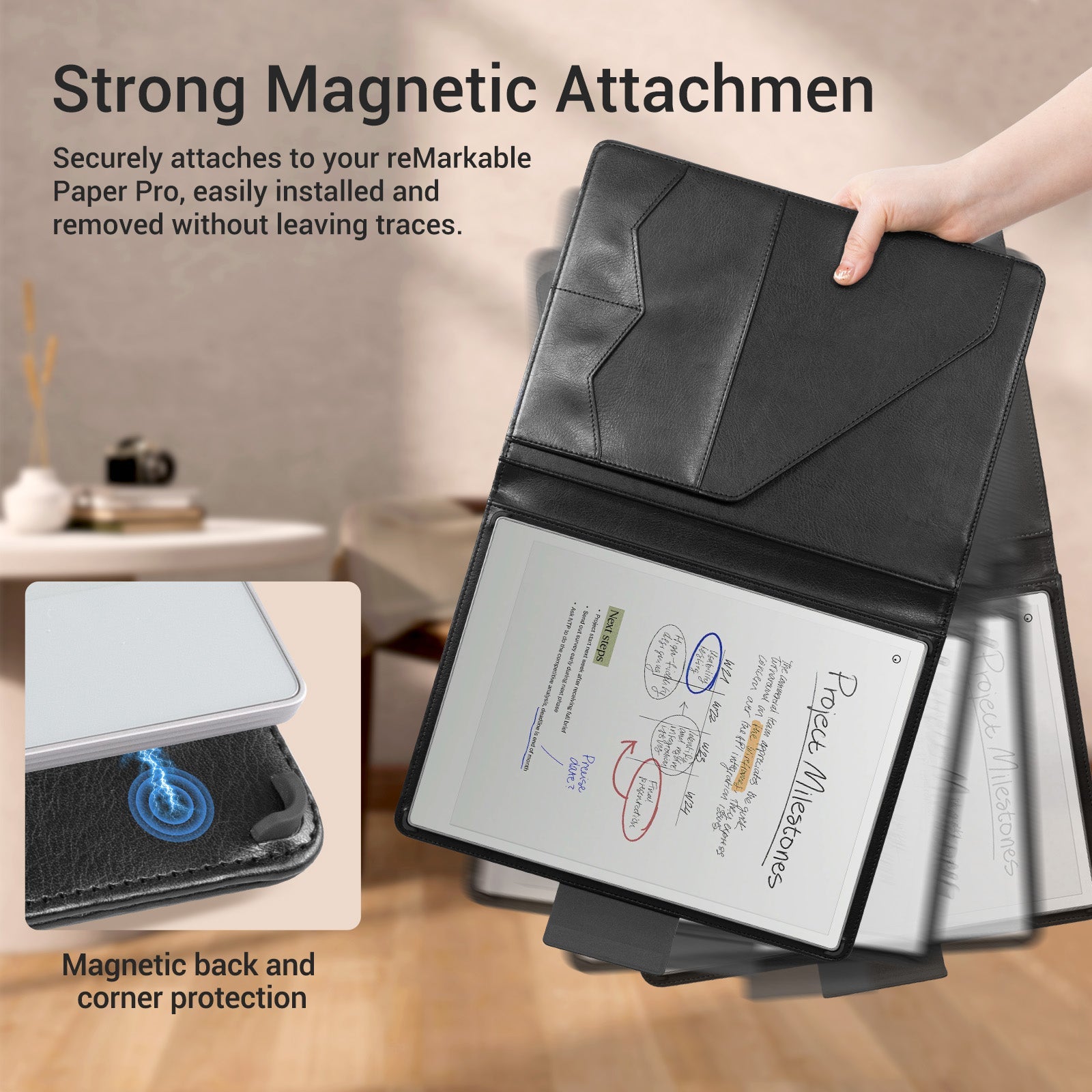 Essentials Leather reMarkable Pro-Edge#Color_Black