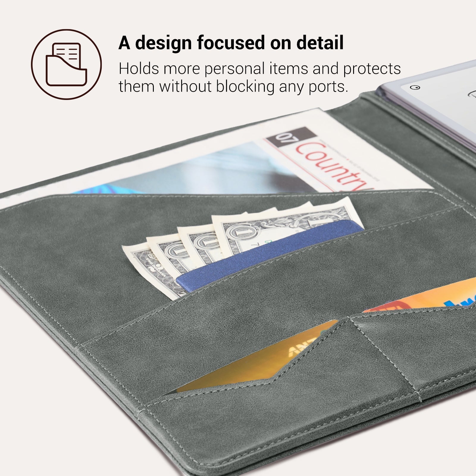 Essentials Leather reMarkable Pro-Edge#Color_Gray