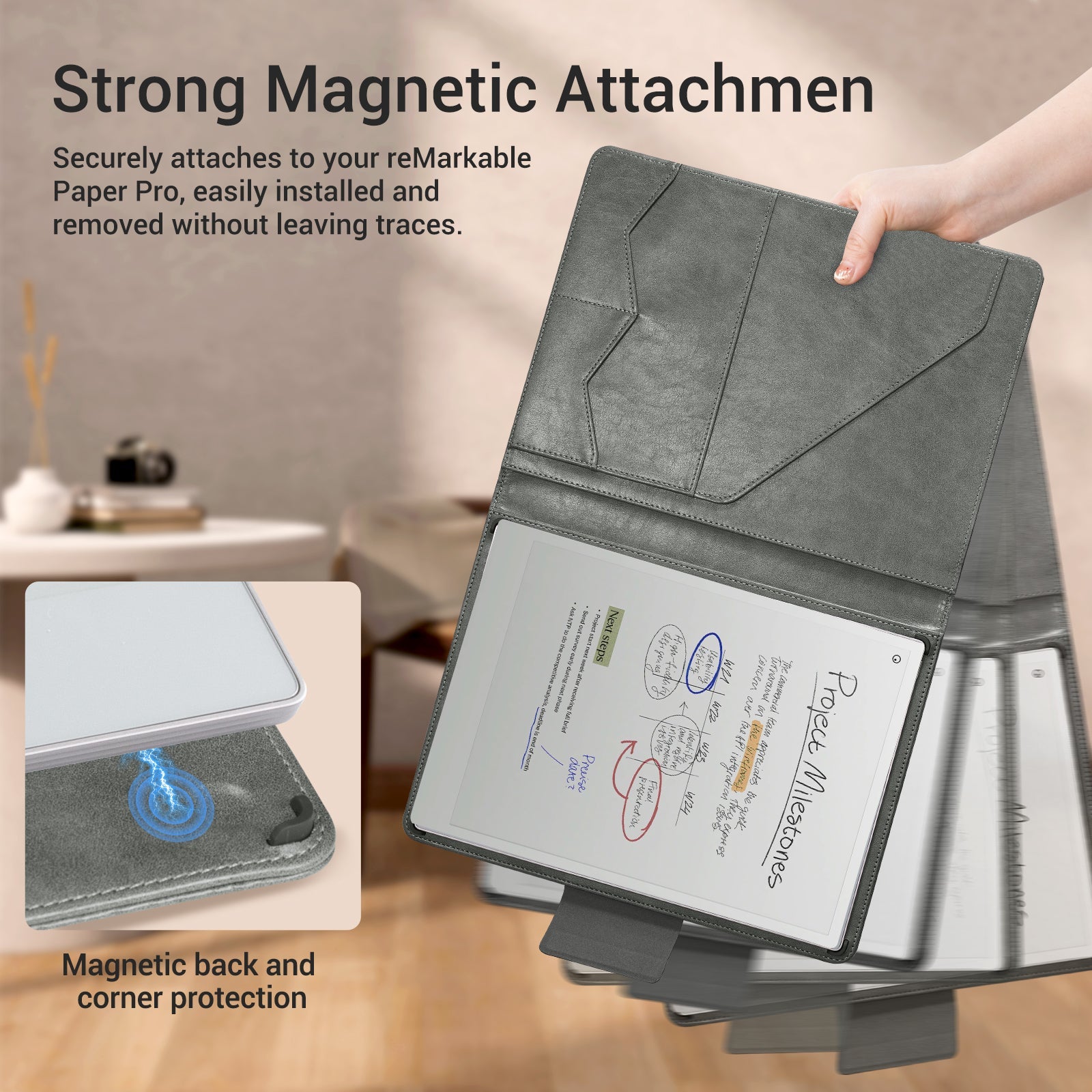 Essentials Leather reMarkable Pro-Edge#Color_Gray