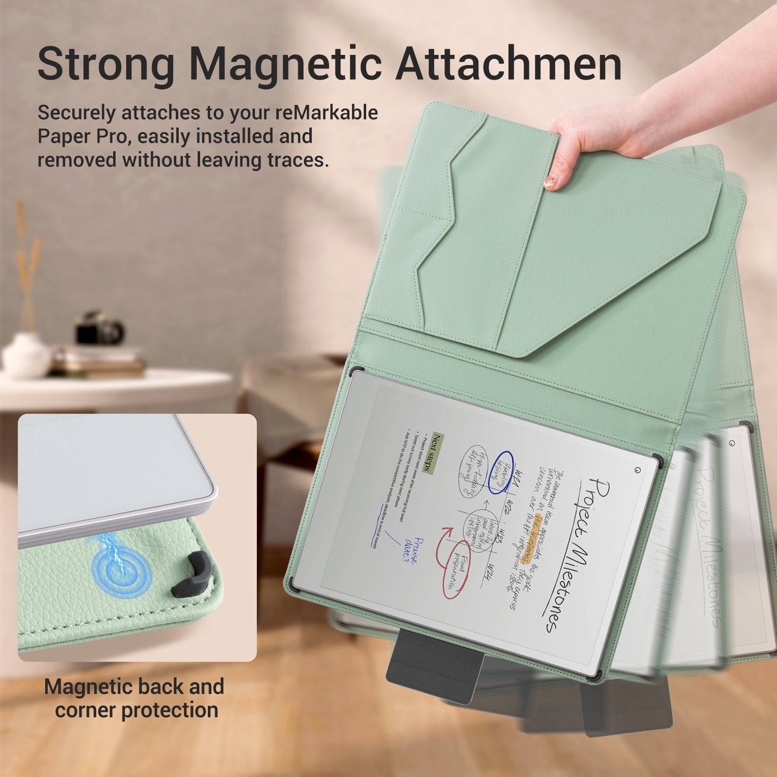 Essentials Leather reMarkable Pro-Edge#Color_Sage Green