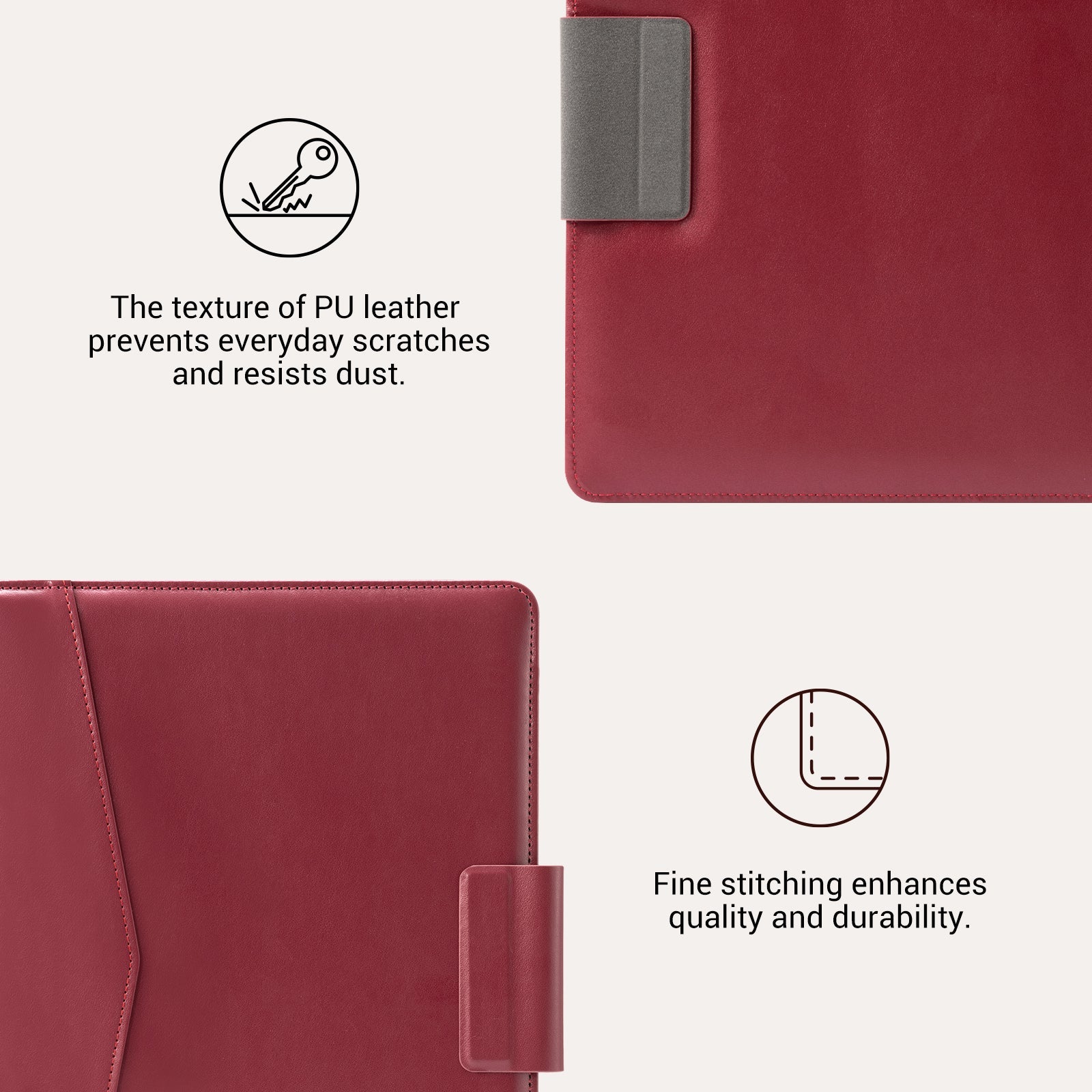 Essentials Leather reMarkable Pro-Edge#Color_Wine Red