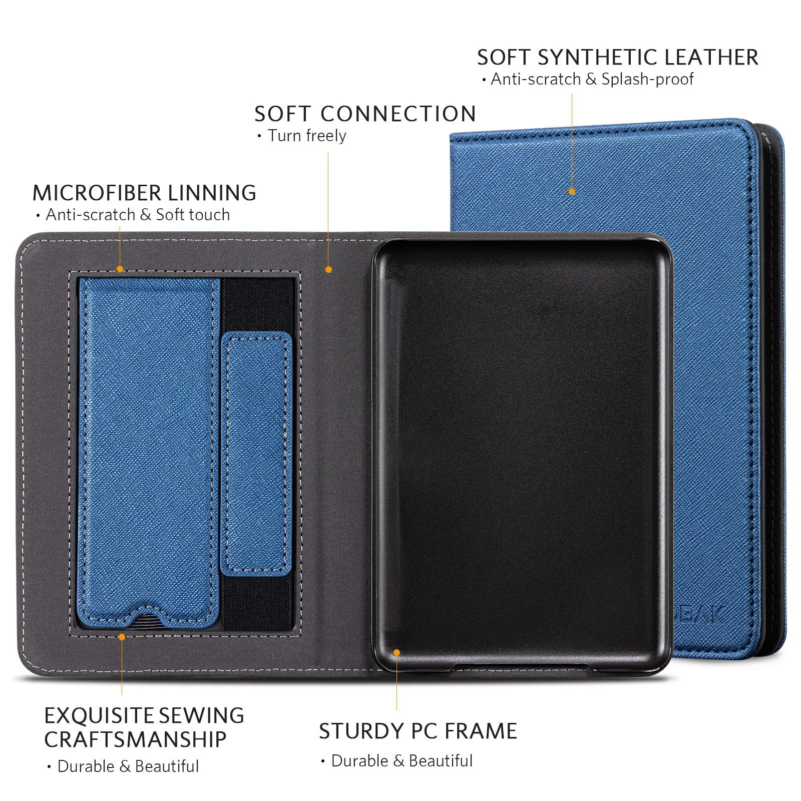 Essentials Luminous Bloom 6 Inch Kindle Stand#Color_Dark Blue