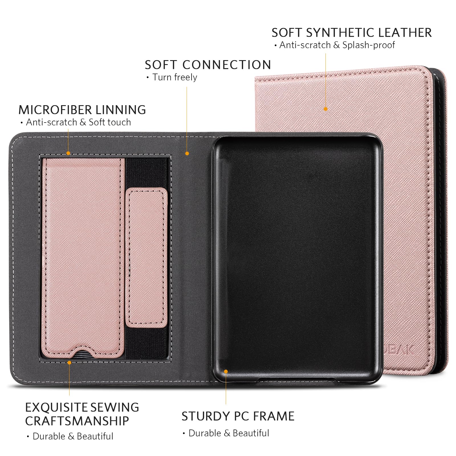 Essentials Luminous Bloom 6 Inch Kindle Stand#Color_Rose Gold