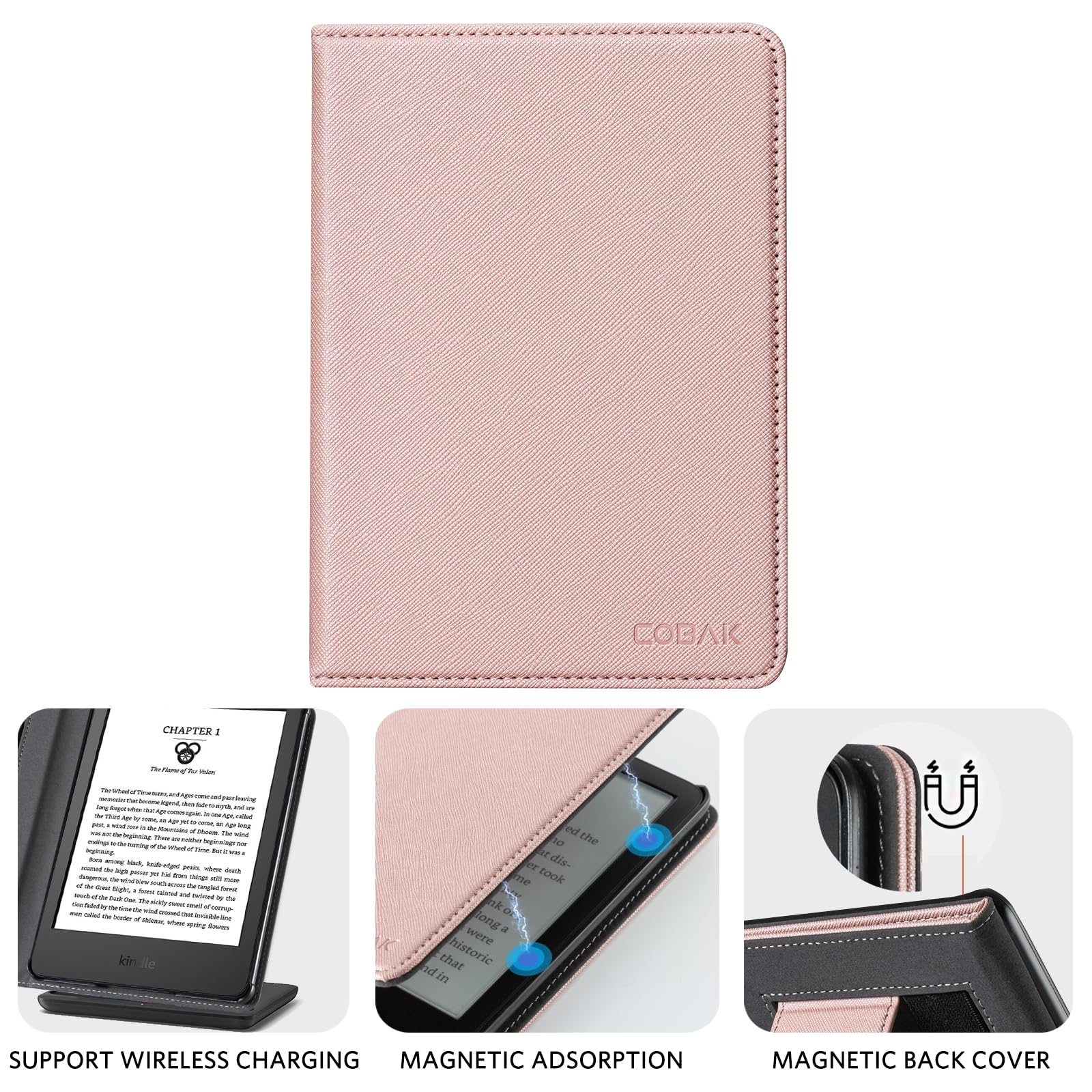 Essentials Luminous Bloom 6 Inch Kindle Stand#Color_Rose Gold