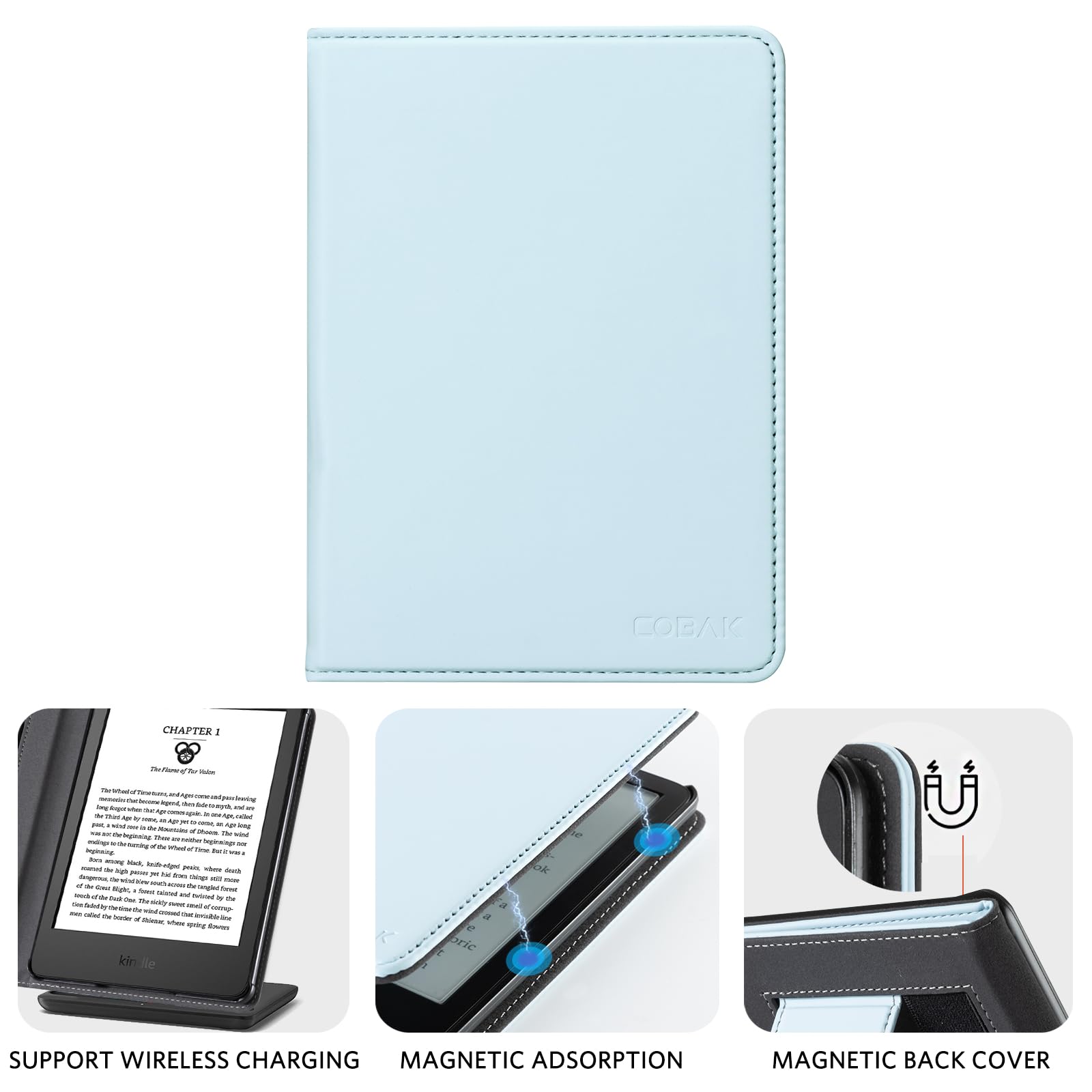 Essentials Luminous Bloom 6 Inch Kindle Stand#Color_Sky Blue