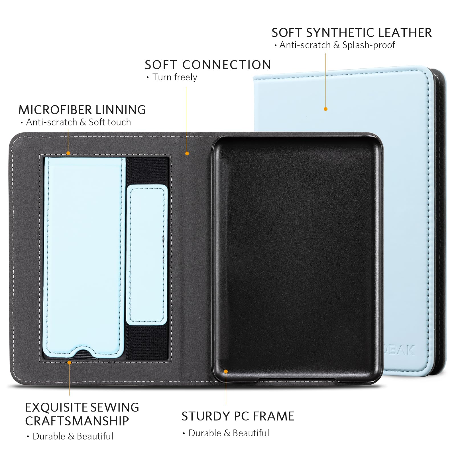 Essentials Luminous Bloom 6 Inch Kindle Stand#Color_Sky Blue