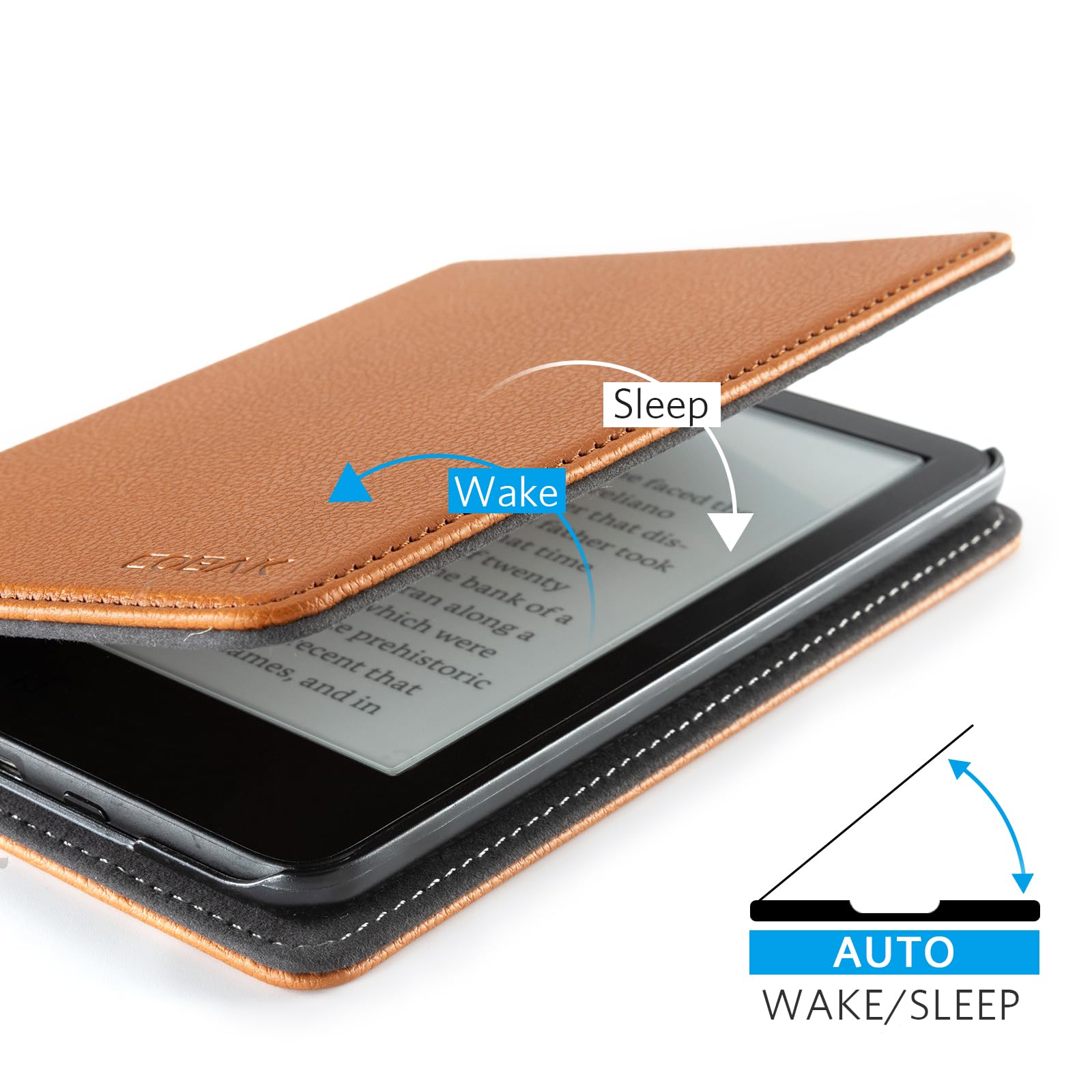 Essentials Lychee Pattern 6 Inch Kindle Stand#Color_Brown