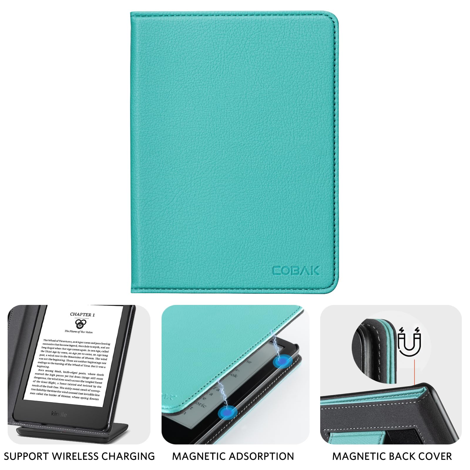 Essentials Lychee Pattern 6 Inch Kindle Stand#Color_Jade