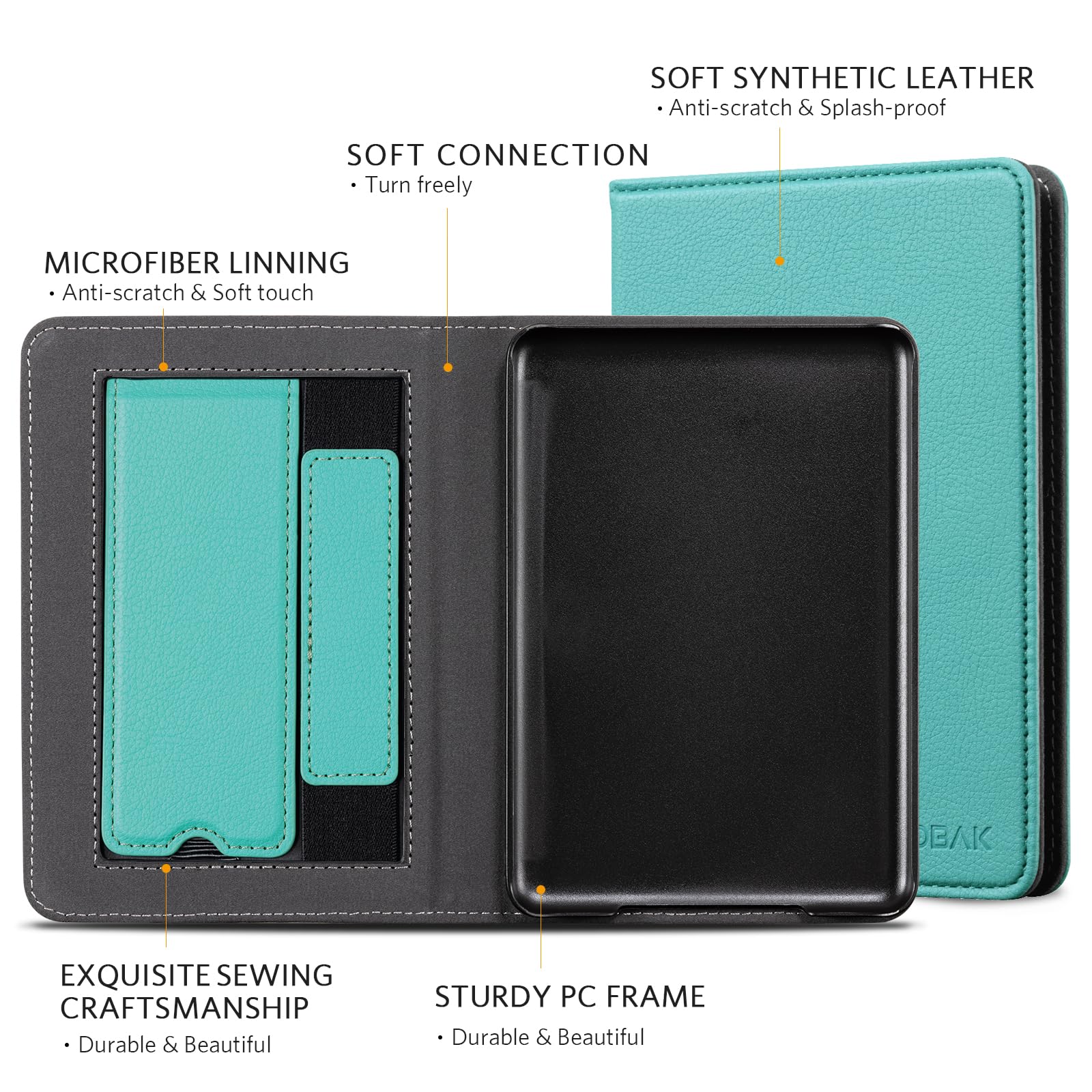 Essentials Lychee Pattern 6 Inch Kindle Stand#Color_Jade