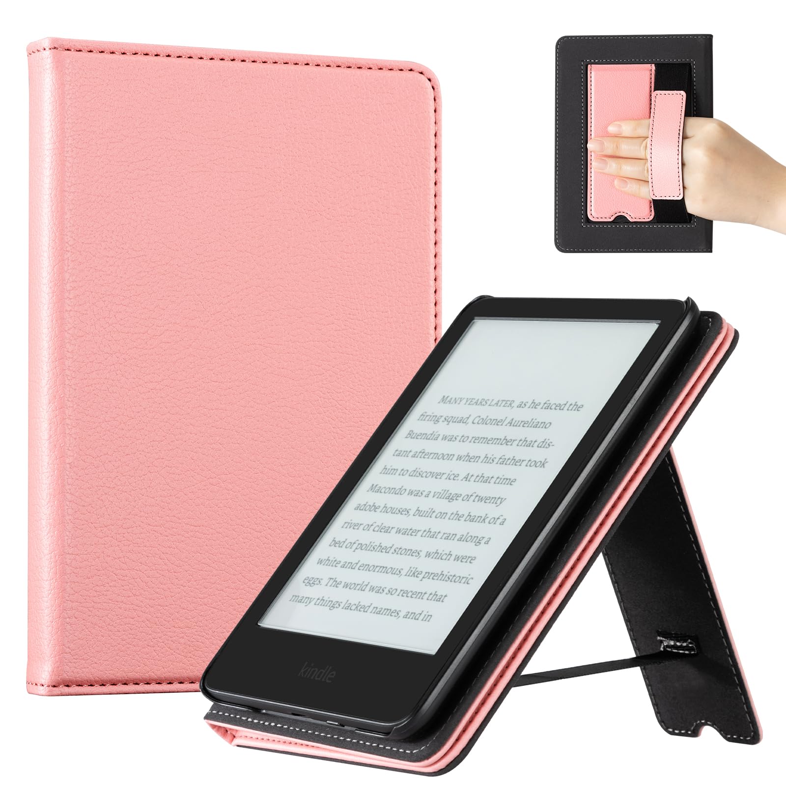 Essentials Lychee Pattern 6 Inch Kindle Stand#Color_Pink