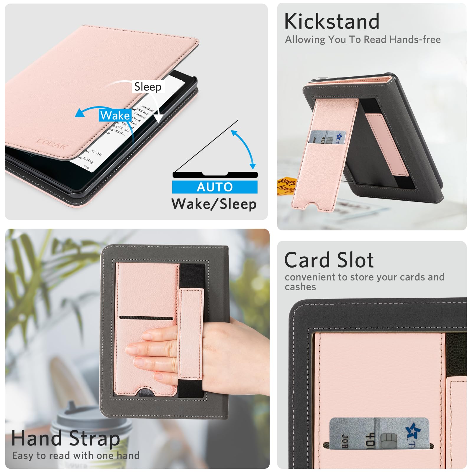 Kindle Paperwhite 12th Gen (2024 7 inch) stand#Color_Lychee Pink