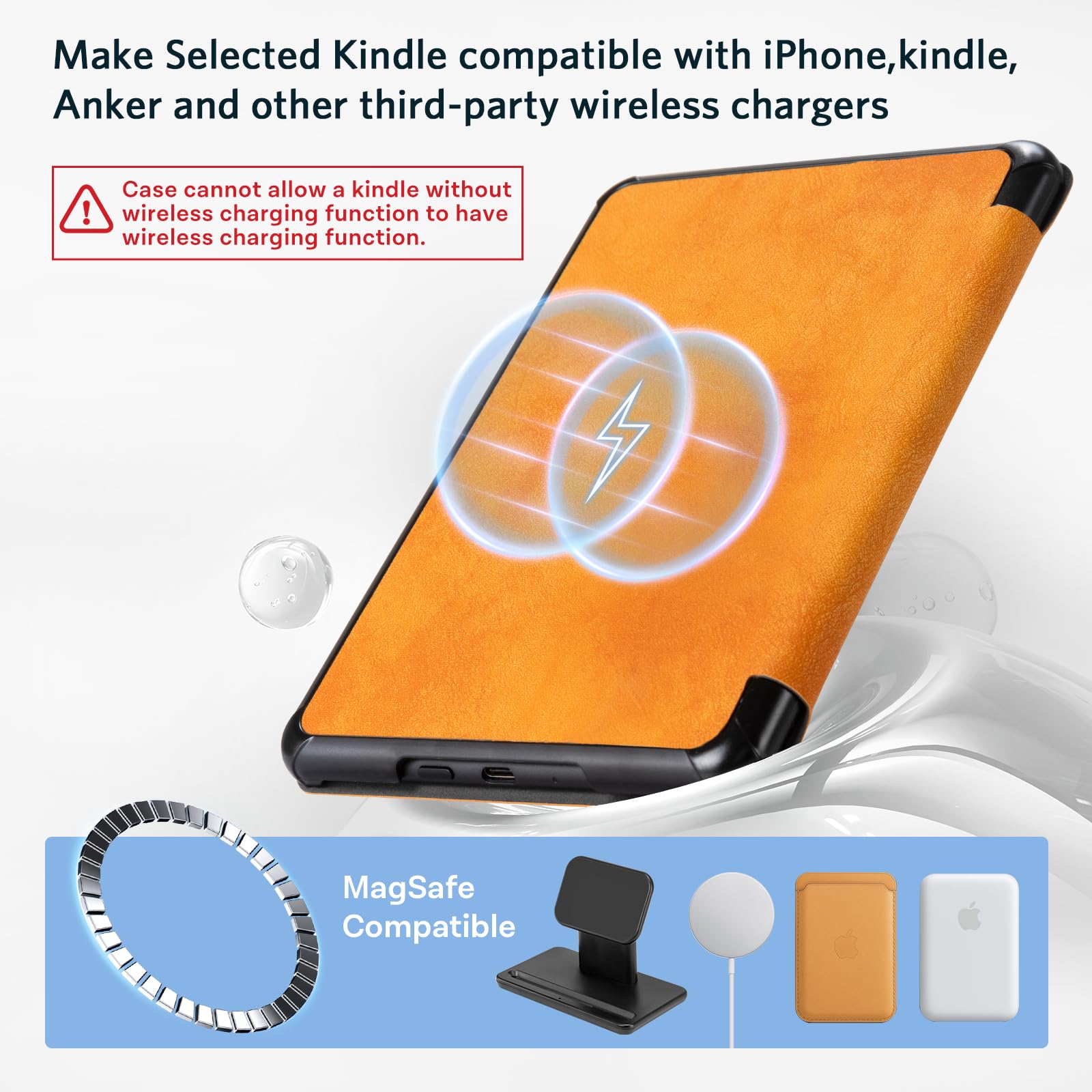 Essentials Mag Ring Kindle Paper White 6th-Magnetic#Color_Orange