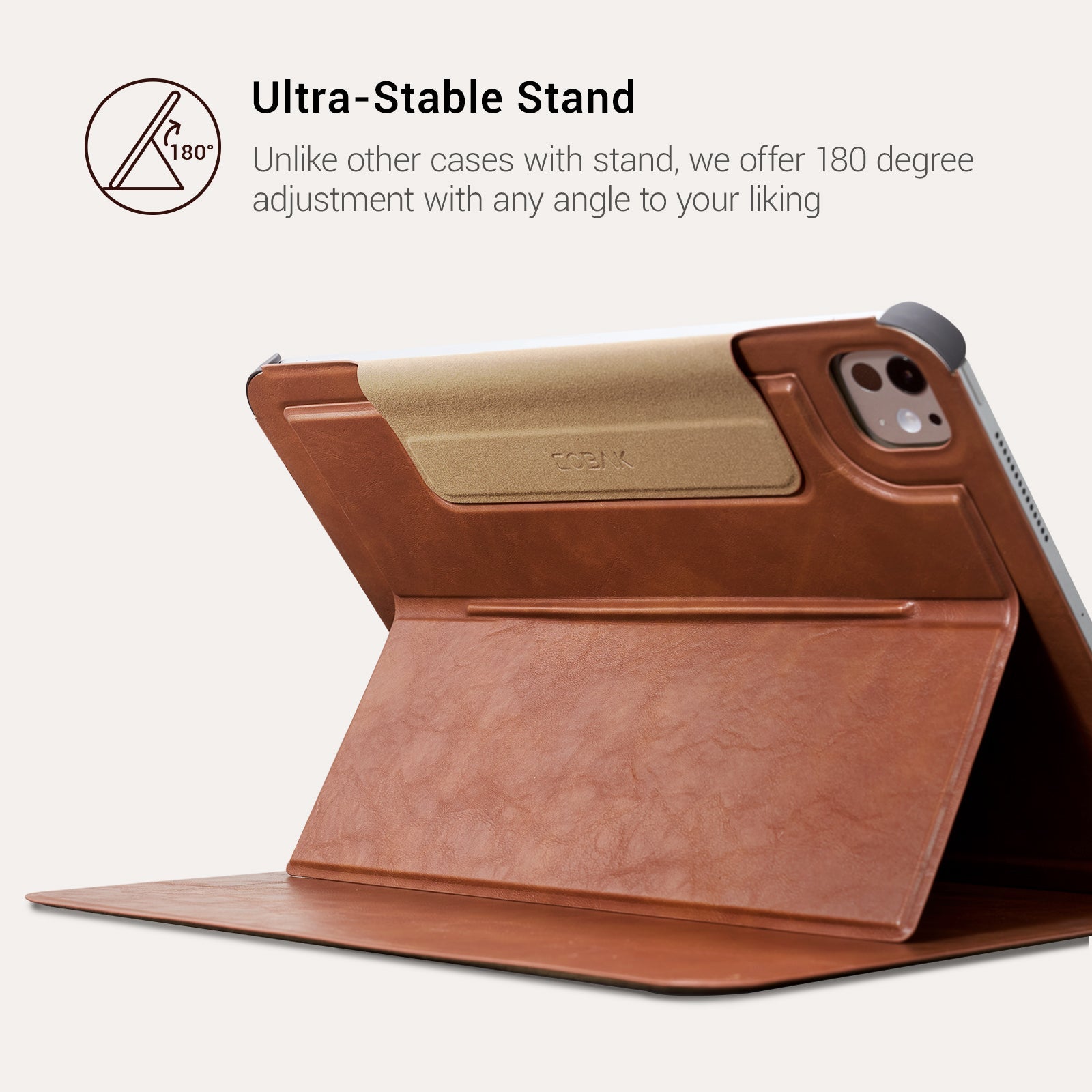 Essentials Matte iPad Pro 11-2024 Magnetic with Stand#Color_Brown