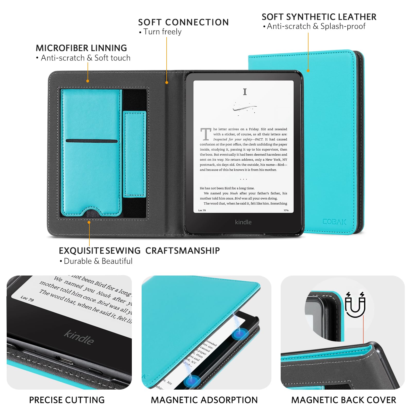 Kindle Paperwhite 12th Gen (2024 7 inch) stand#Color_Turquoise Blue