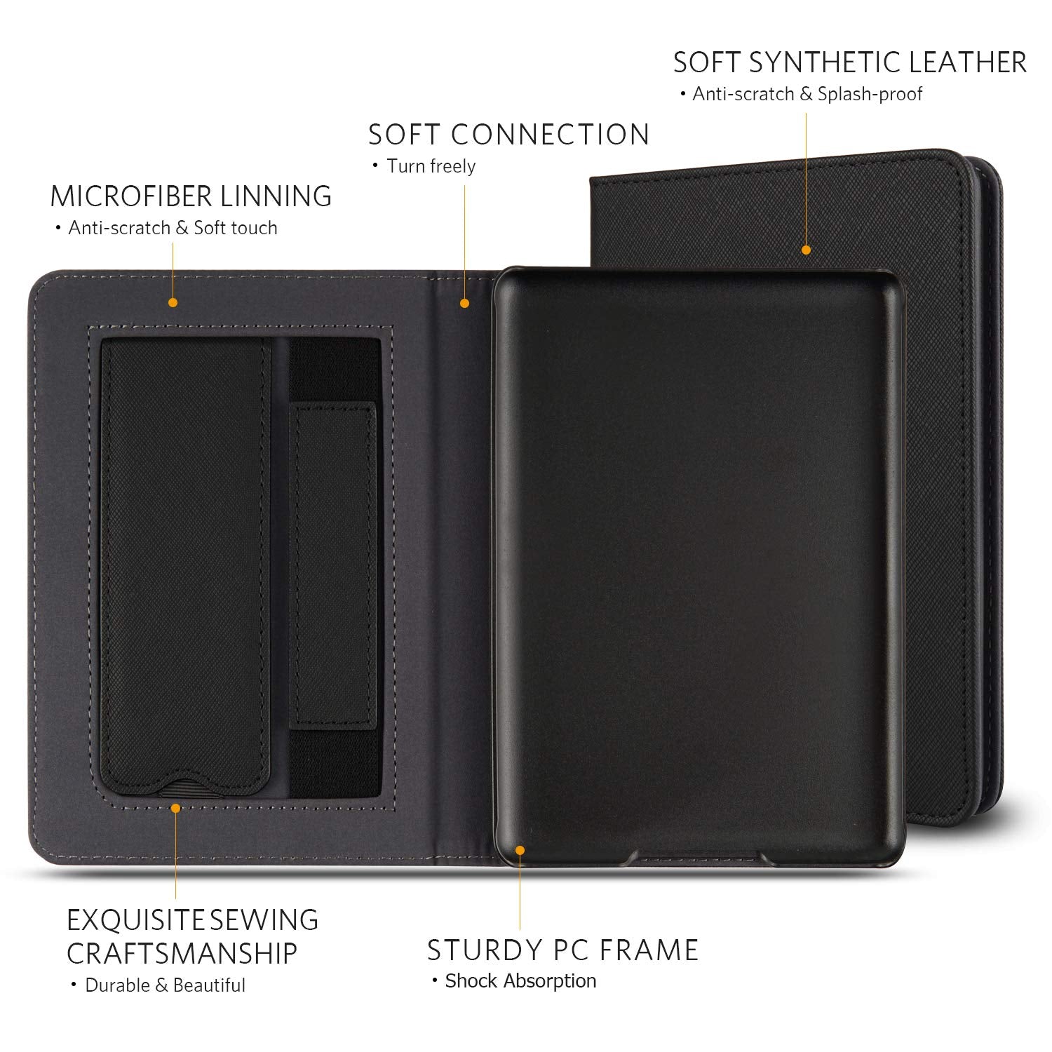 Essentials Rustic Serenity 6 Inch Kindle Stand#Color_Black