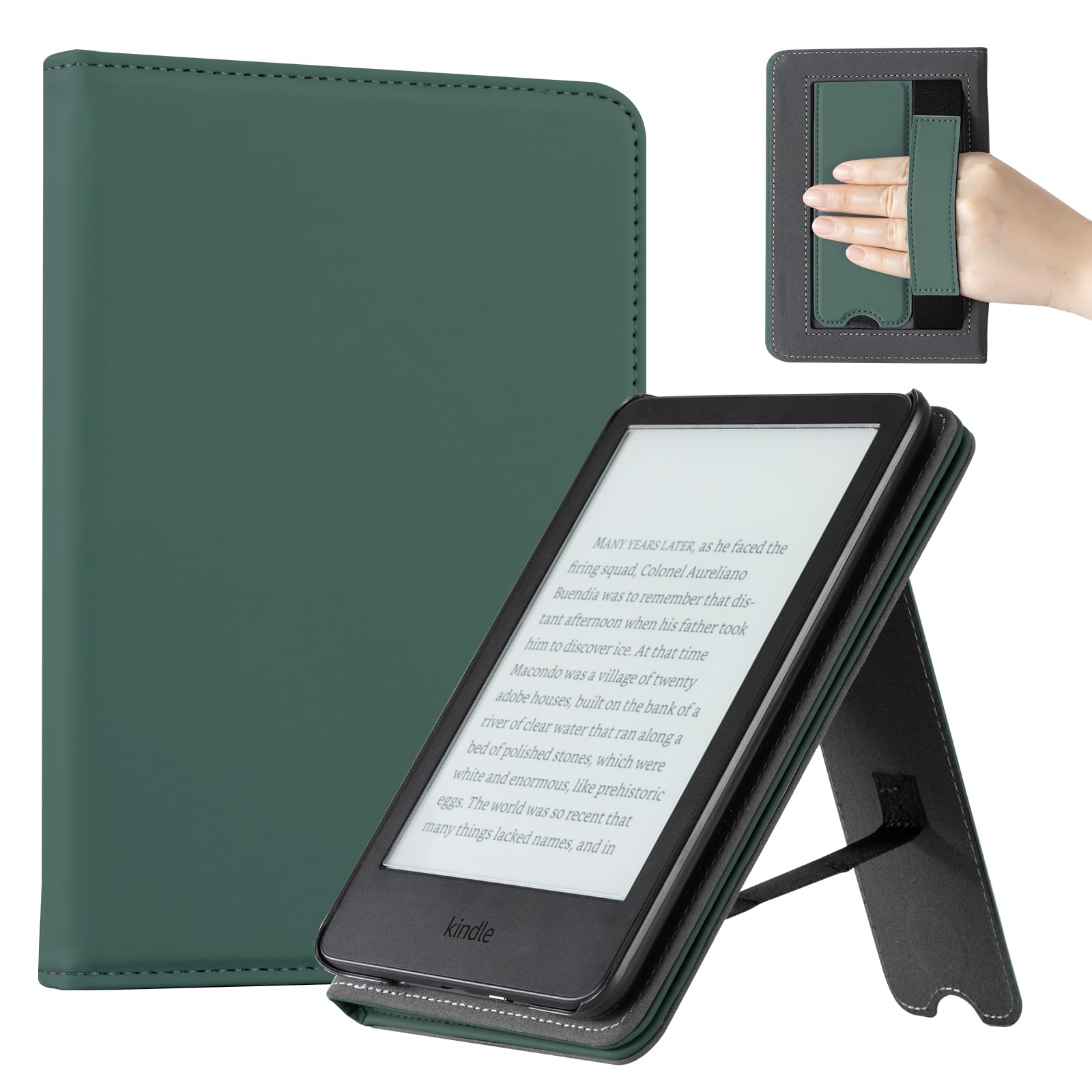 Essentials Rustic Serenity 6 Inch Kindle Stand#Color_Dark Green