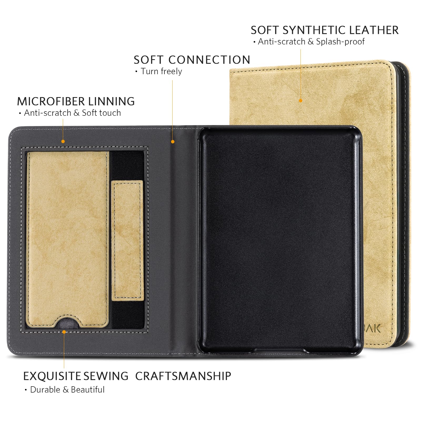 Essentials Rustic Serenity 6 Inch Kindle Stand#Color_Linen