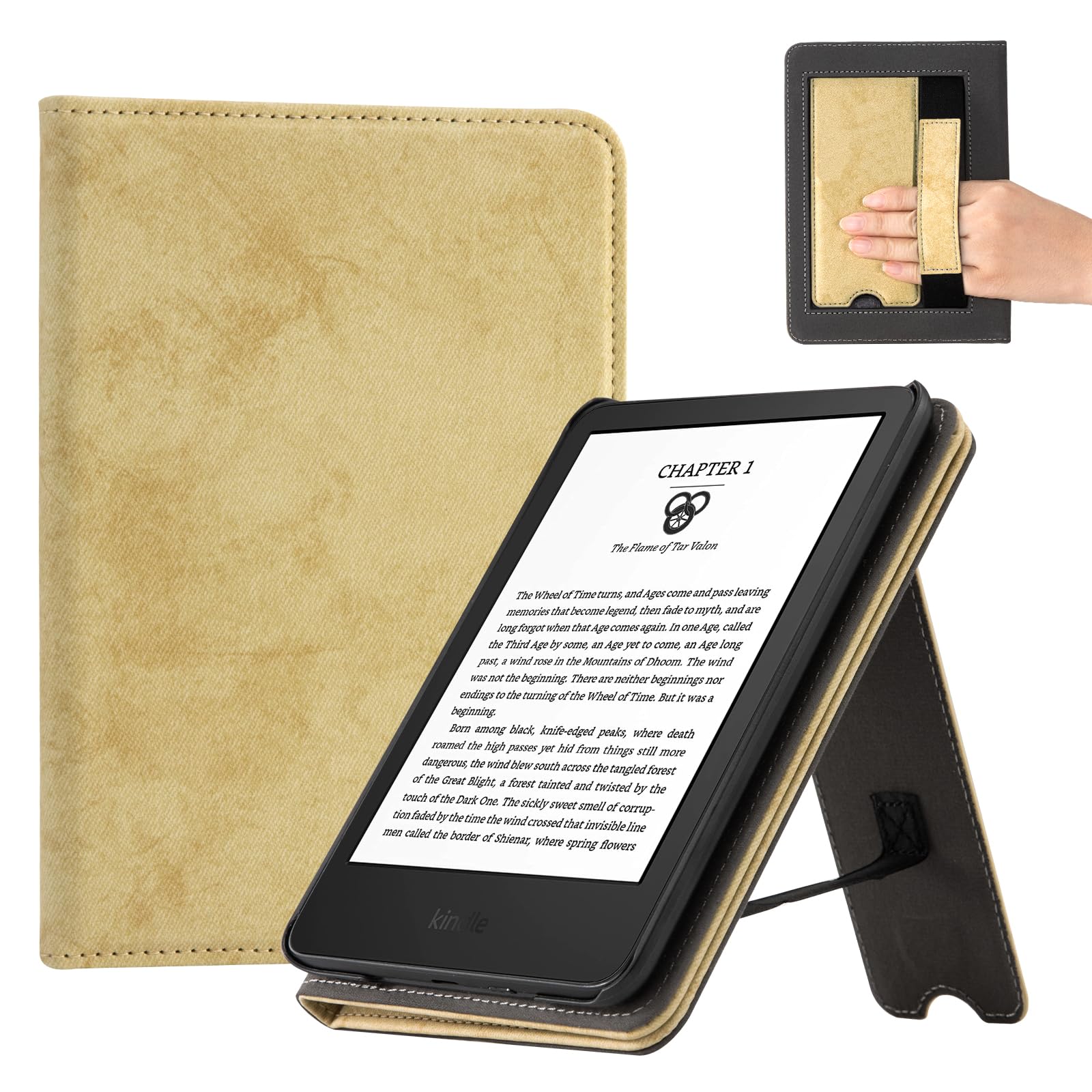 Essentials Rustic Serenity 6 Inch Kindle Stand#Color_Linen