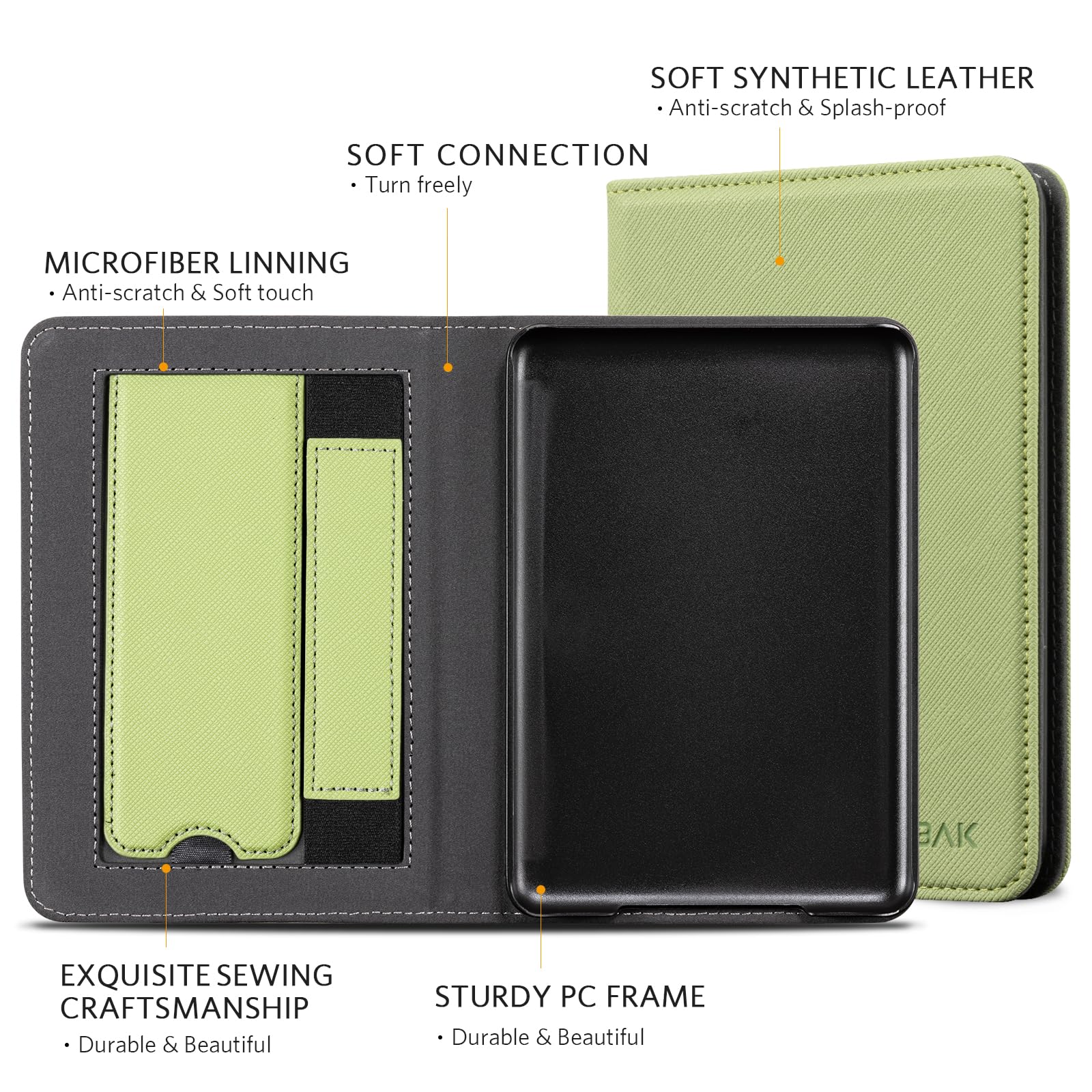 Essentials Rustic Serenity 6 Inch Kindle Stand#Color_Matcha