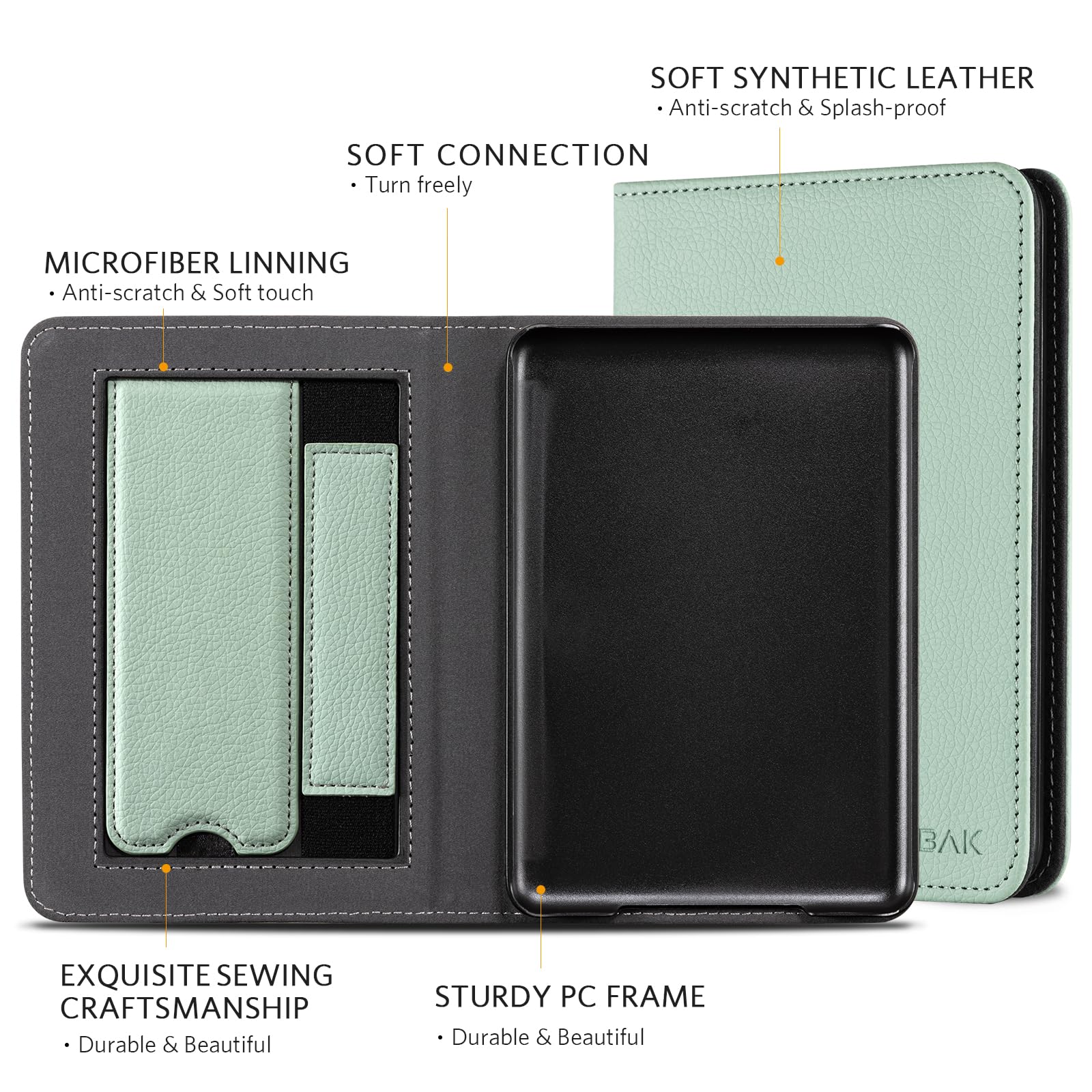 Essentials Rustic Serenity 6 Inch Kindle Stand#Color_Sage Green