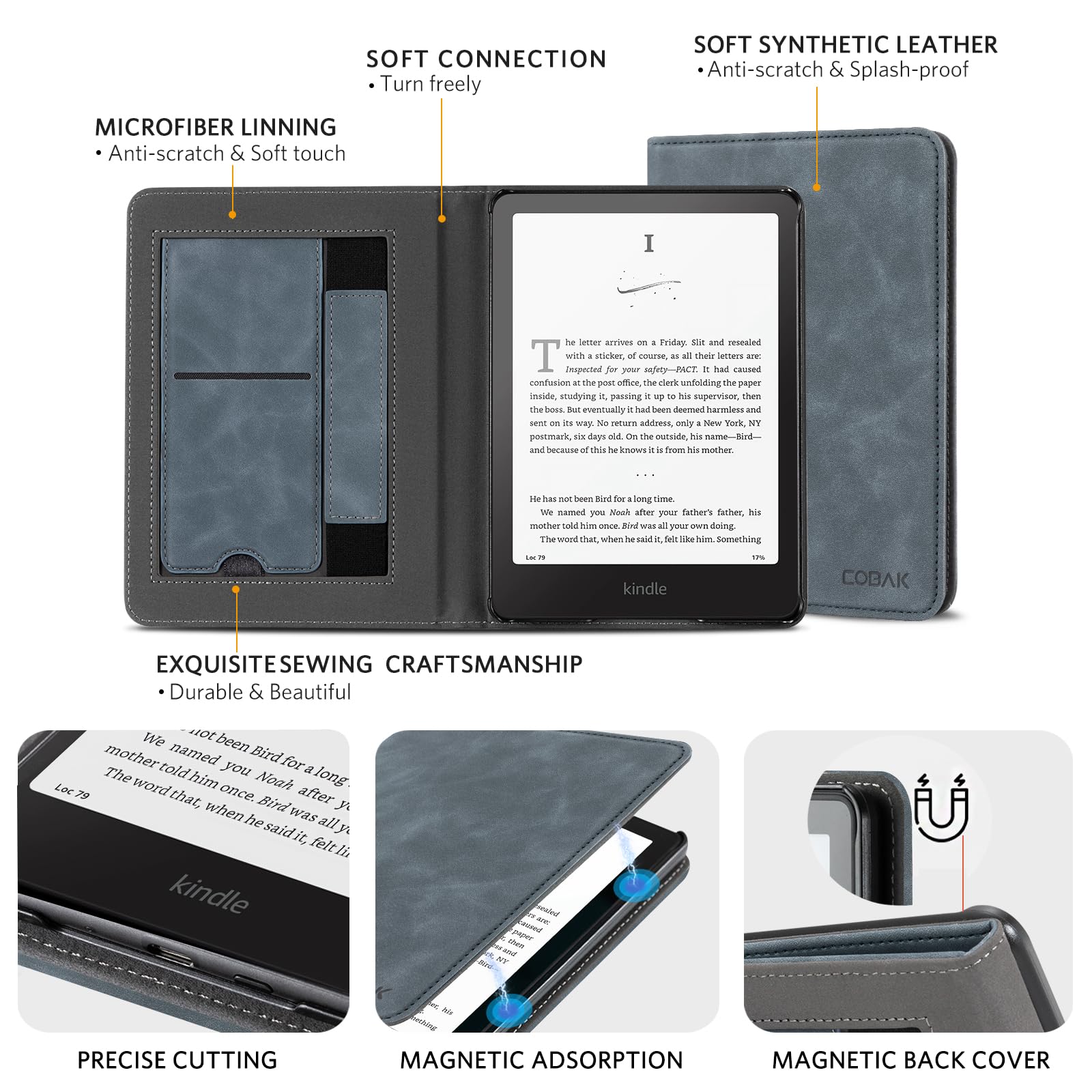 Kindle Paperwhite 12th Gen (2024 7 inch) stand#Color_Blue Gray