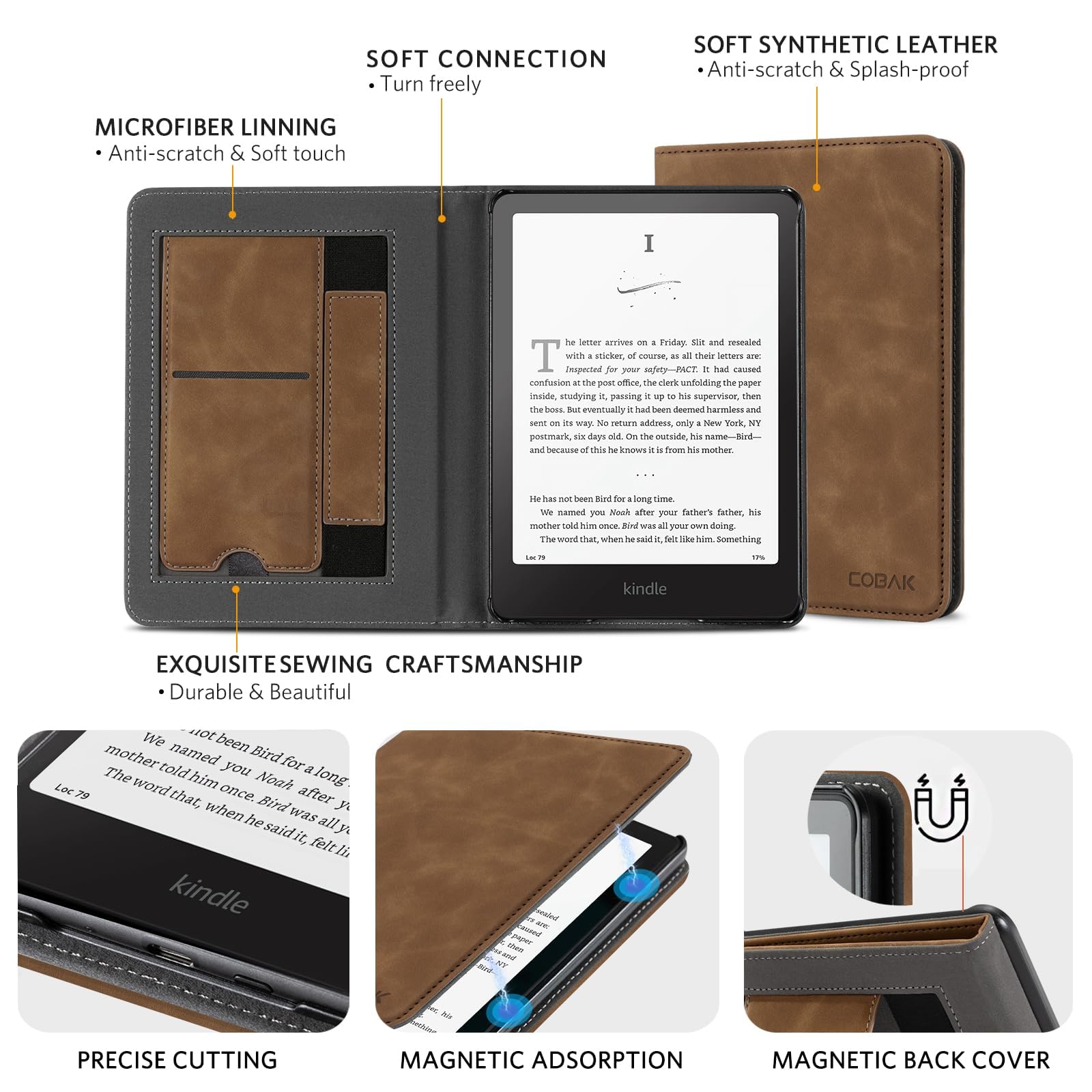 Kindle Paperwhite 12th Gen (2024 7 inch) stand#Color_Brown
