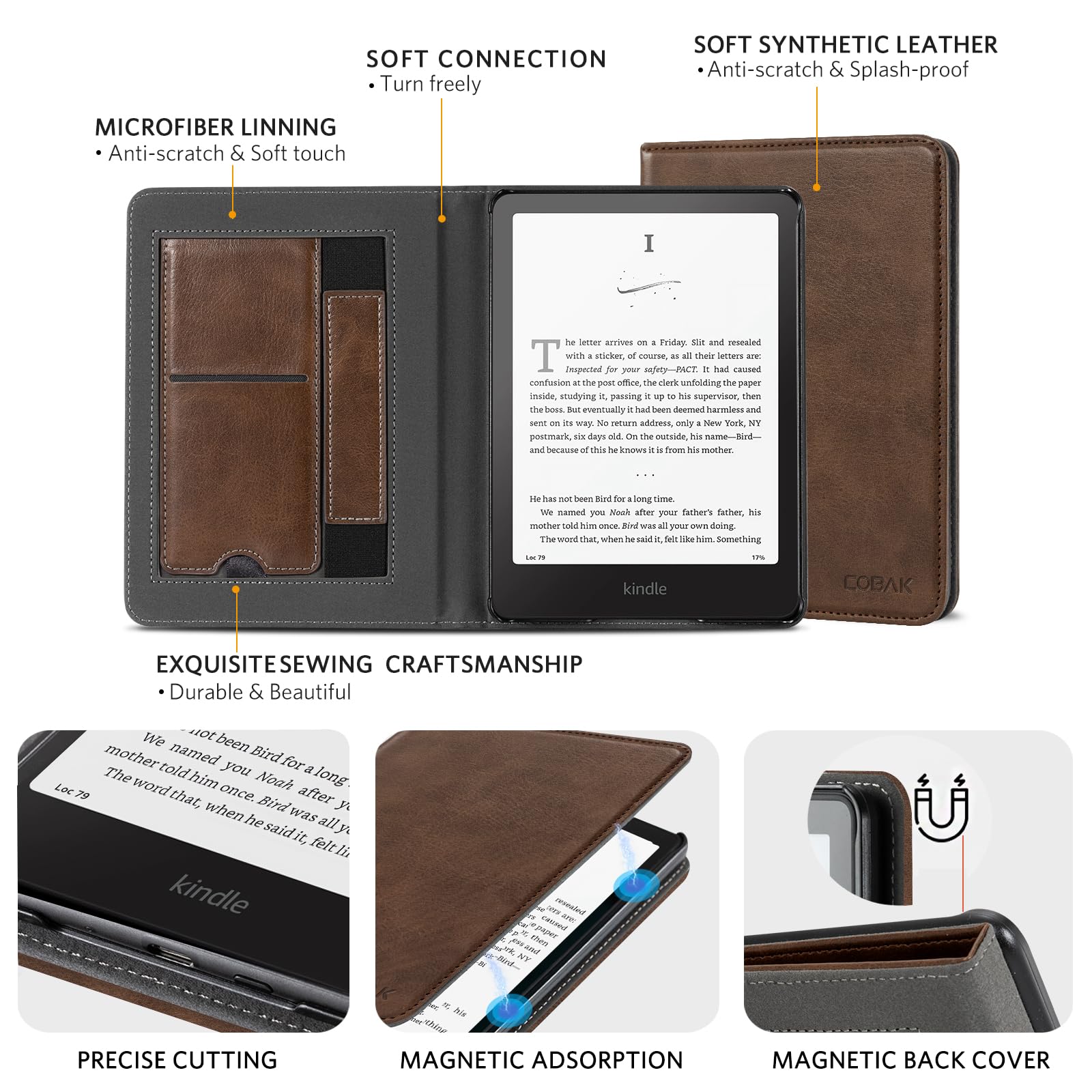 Kindle Paperwhite 12th Gen (2024 7 inch) stand#Color_Cowhide Brown