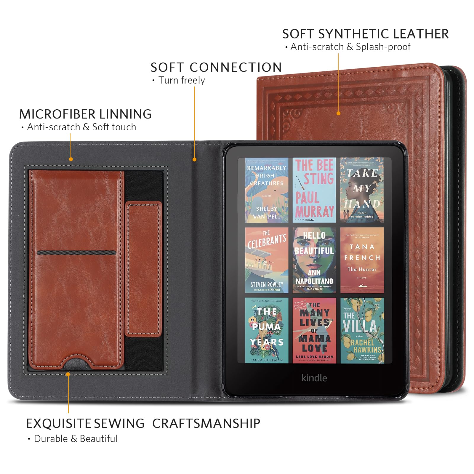Kindle Paperwhite 12th Gen (2024 7 inch) stand#Color_Dark Brown